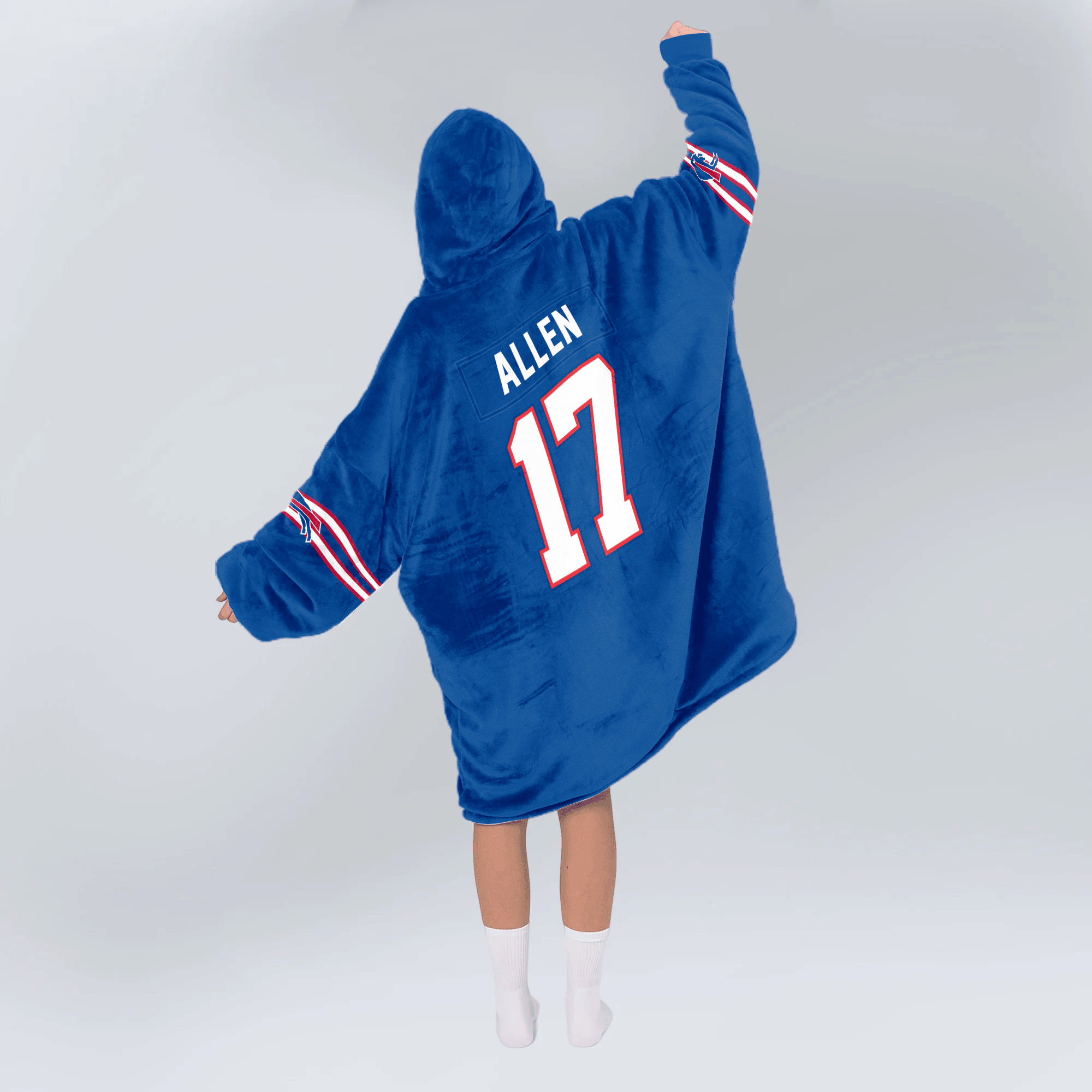Adult J.A 17 Buffalo Football Unisex Blanket Hoodie