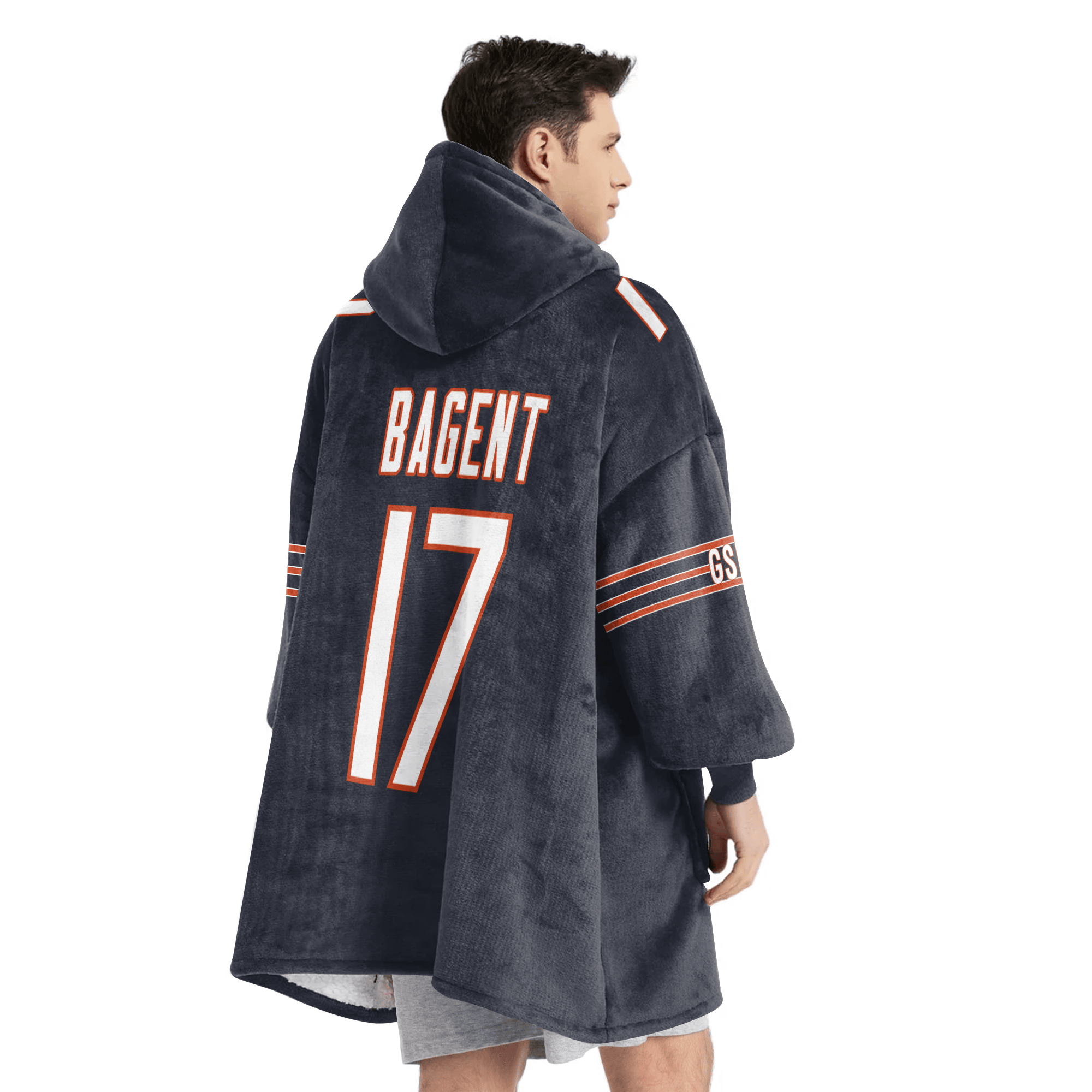Adult T.B 17 Chicago Football Unisex Blanket Hoodie