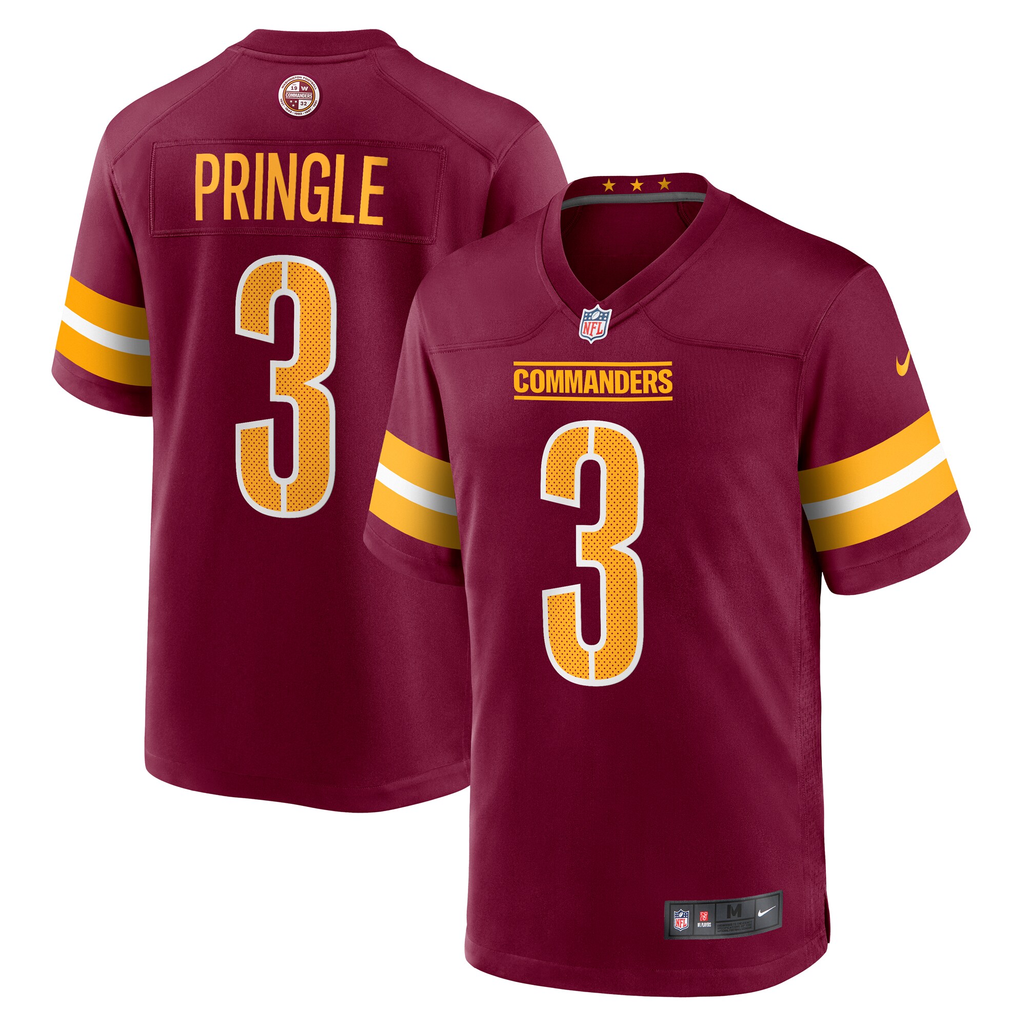 Byron Pringle Washington Commanders  Game Jersey -  Burgundy