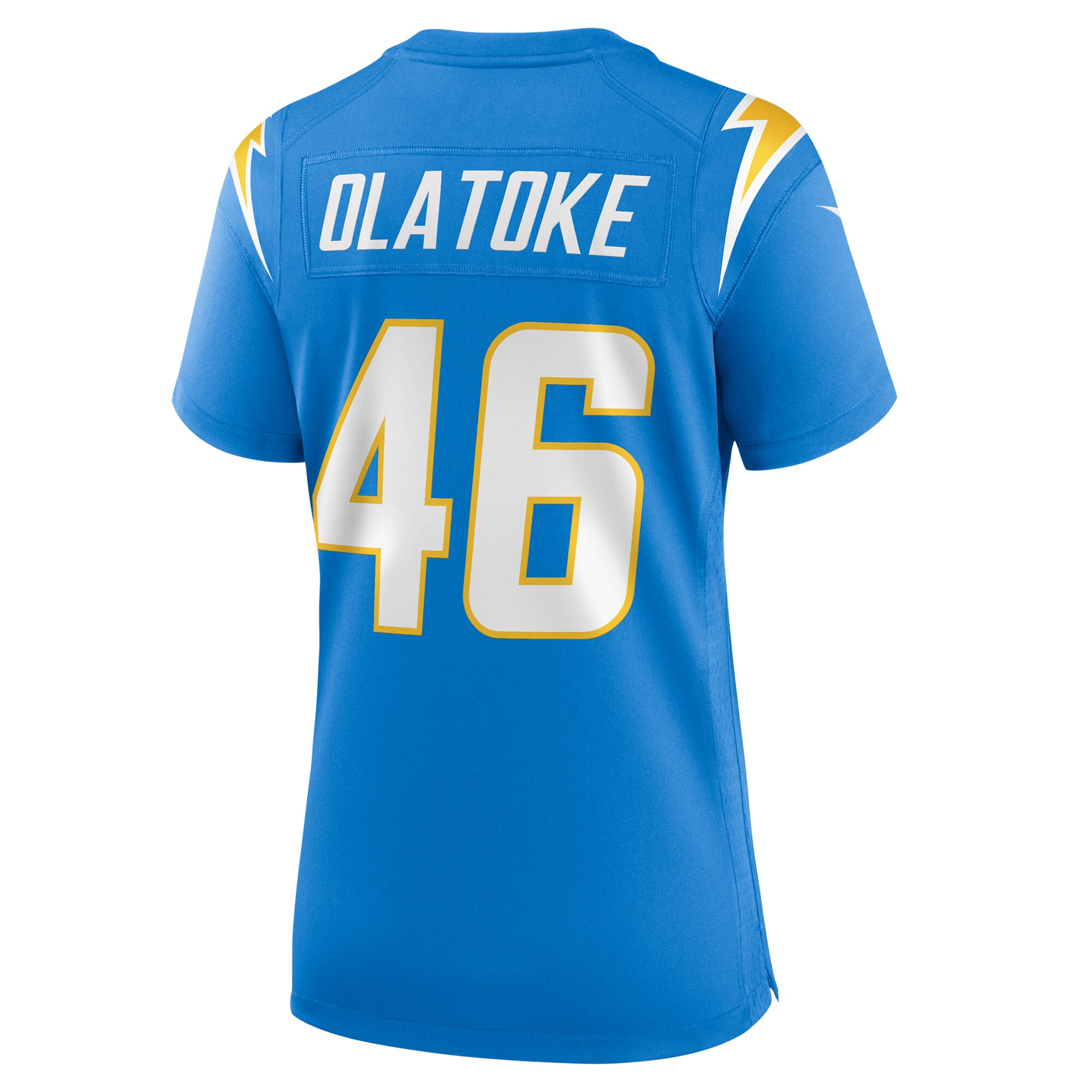 Praise Olatoke Los Angeles Chargers Women's Team Game Jersey -  Powder Blue