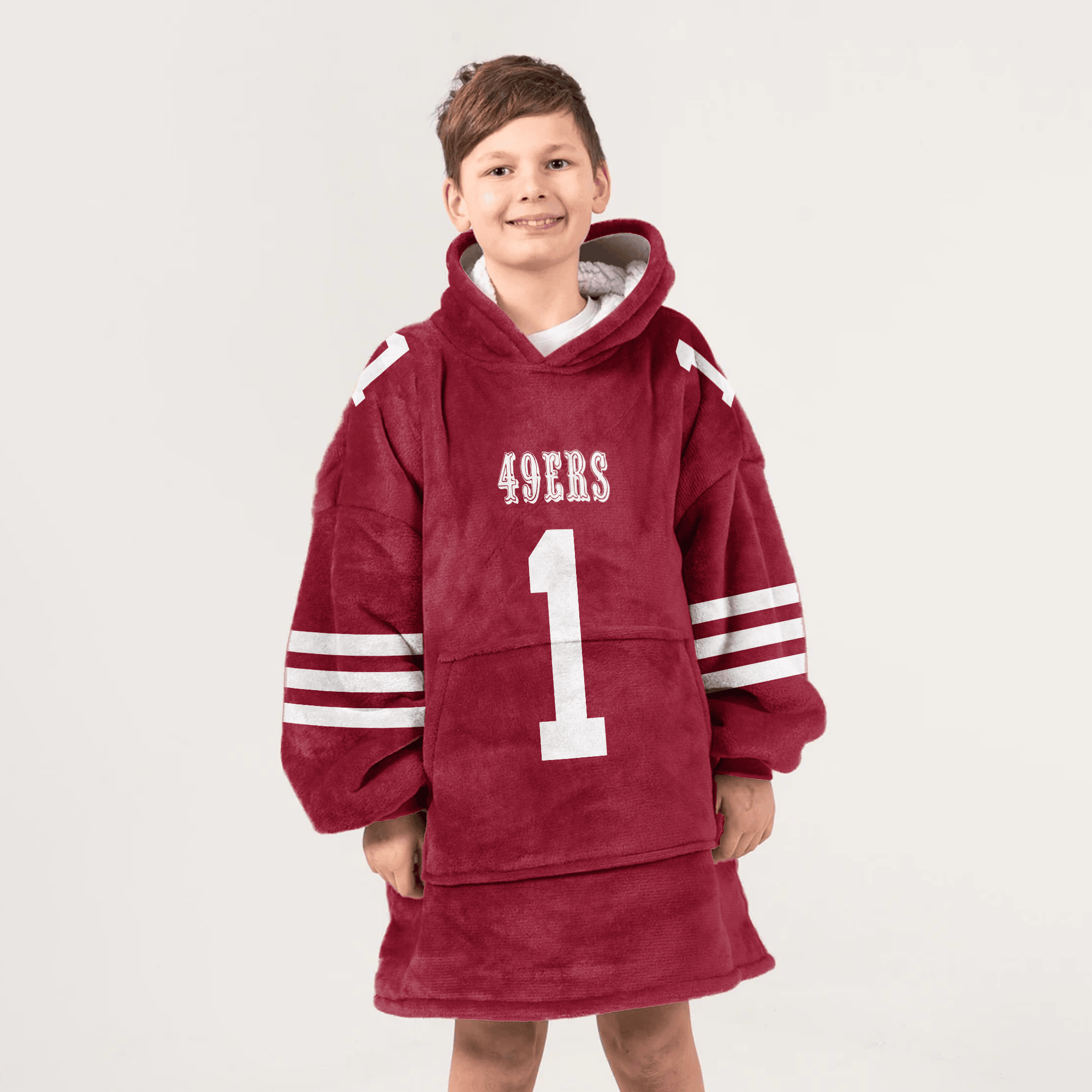 Kid R.P 1 San Francisco 49ers Football Unisex Blanket Hoodie