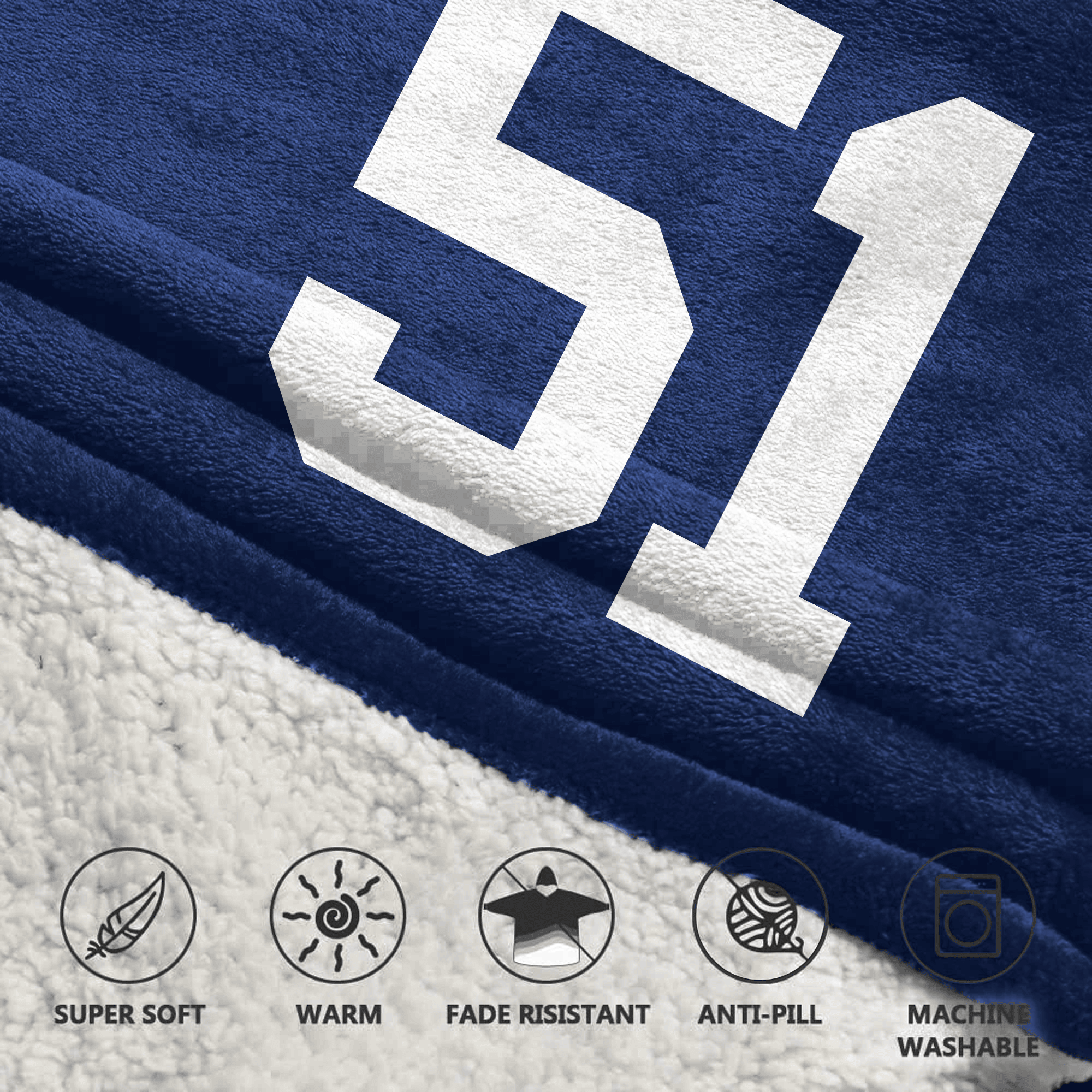 Kid A.C 51 New York G Football Unisex Blanket Hoodie