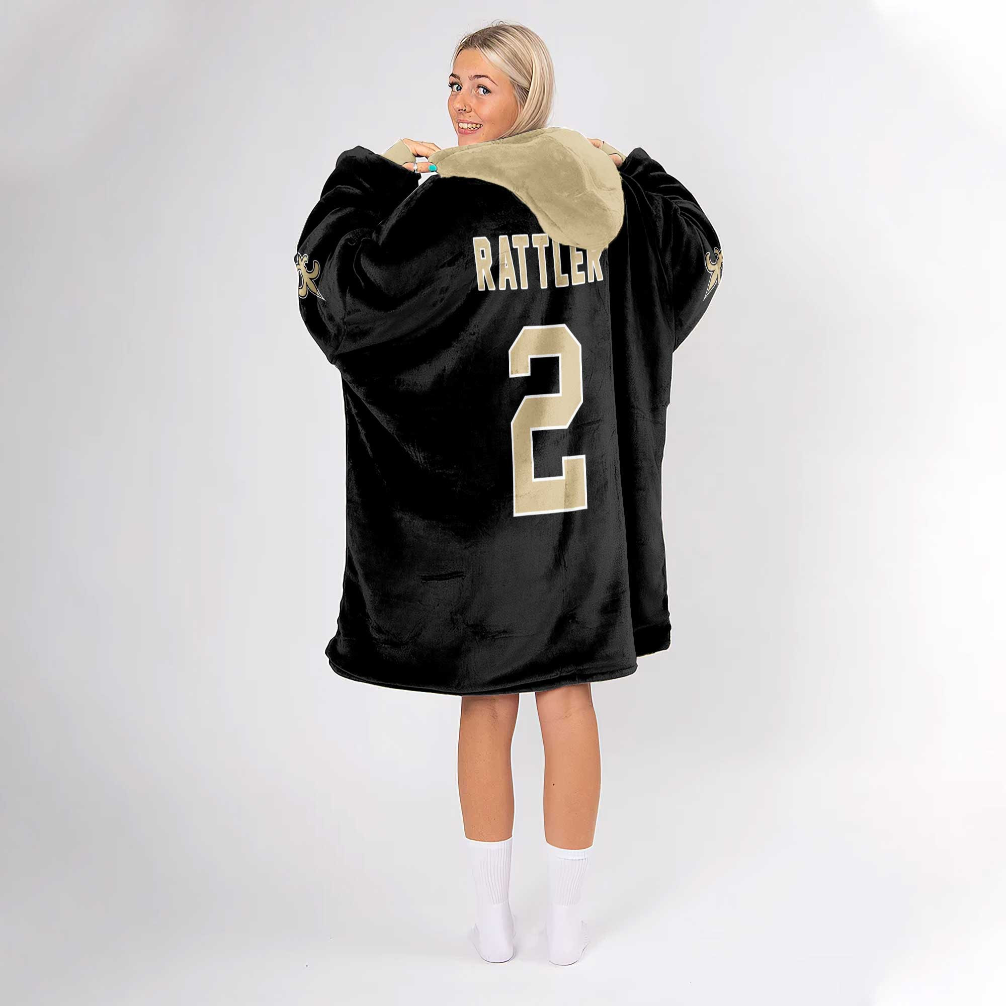 Adult S.R 2 New Orleans Football Unisex Blanket Hoodie
