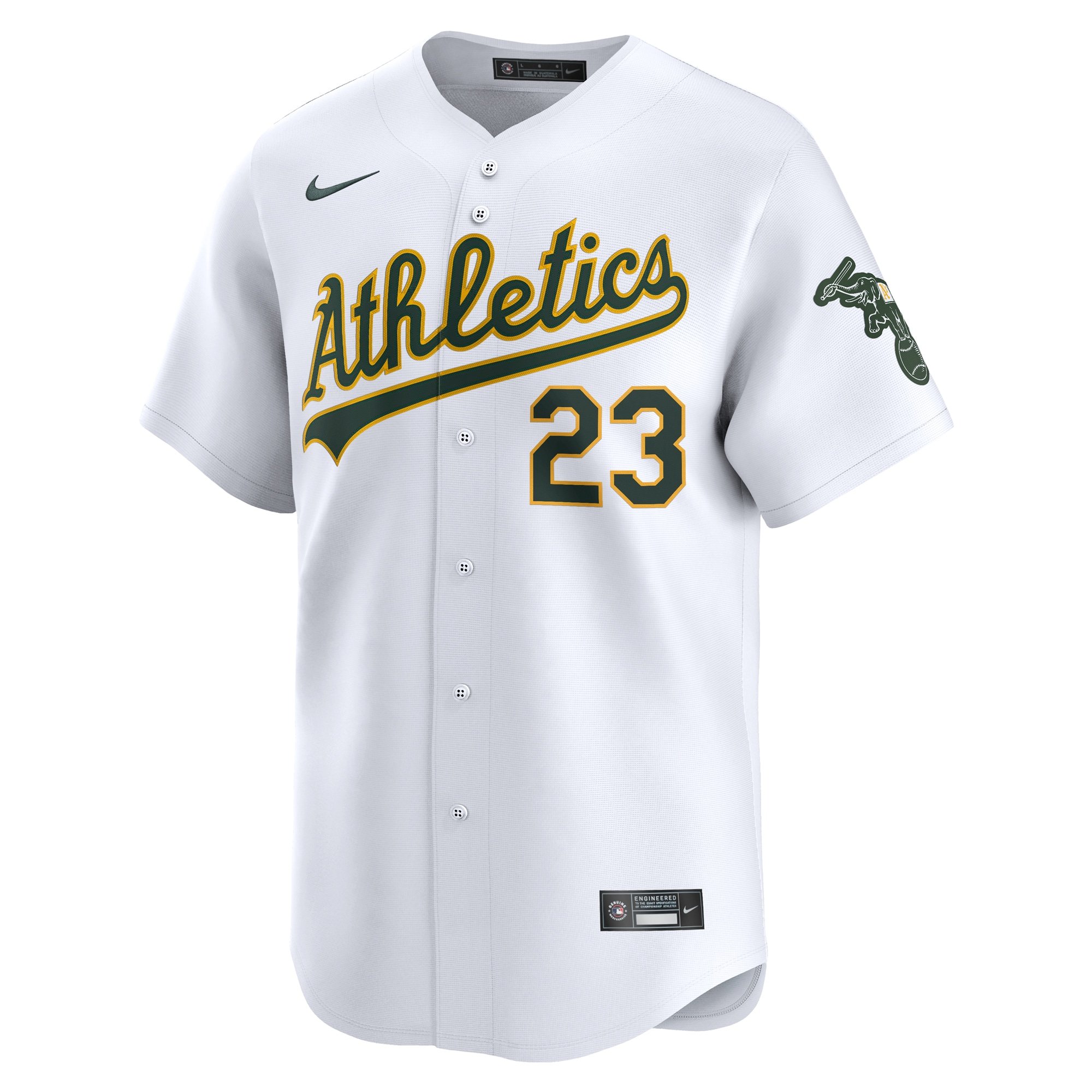 Men's Oakland Athletics Shea Langeliers  White Home Limited Player Jersey