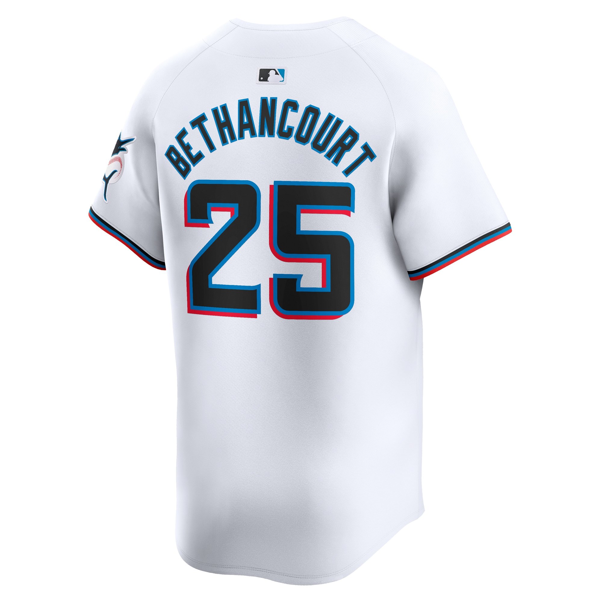 Men's Miami Marlins Christian Bethancourt  White Home Limited Player Jersey
