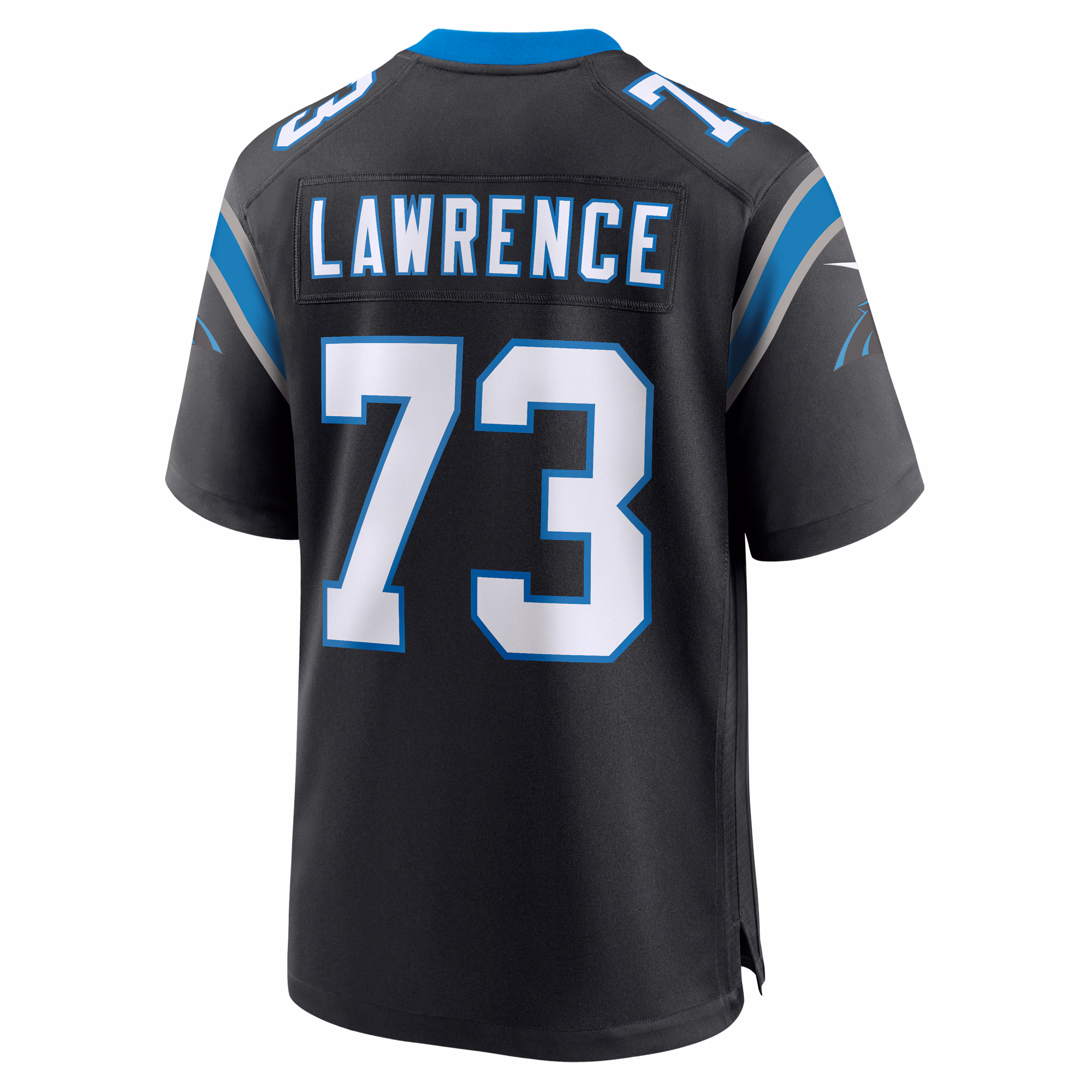 Rashard Lawrence Carolina Panthers  Game Jersey -  Black