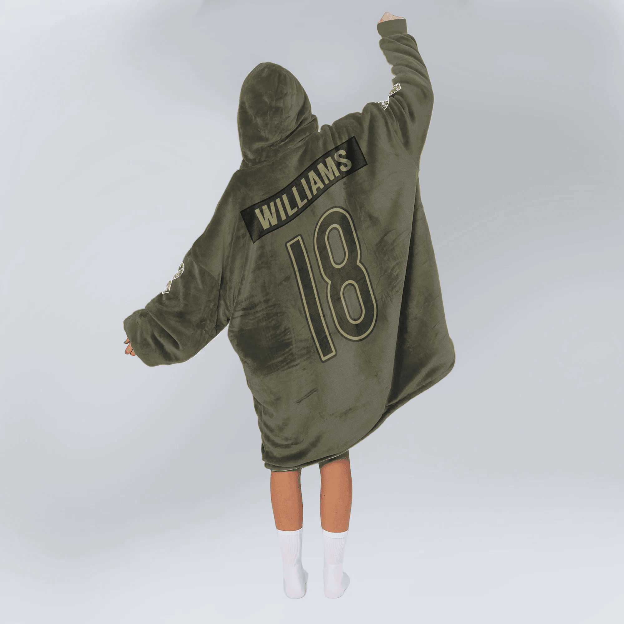 Adult C.W 18 Captain Chicago Football Unisex Blanket Hoodie