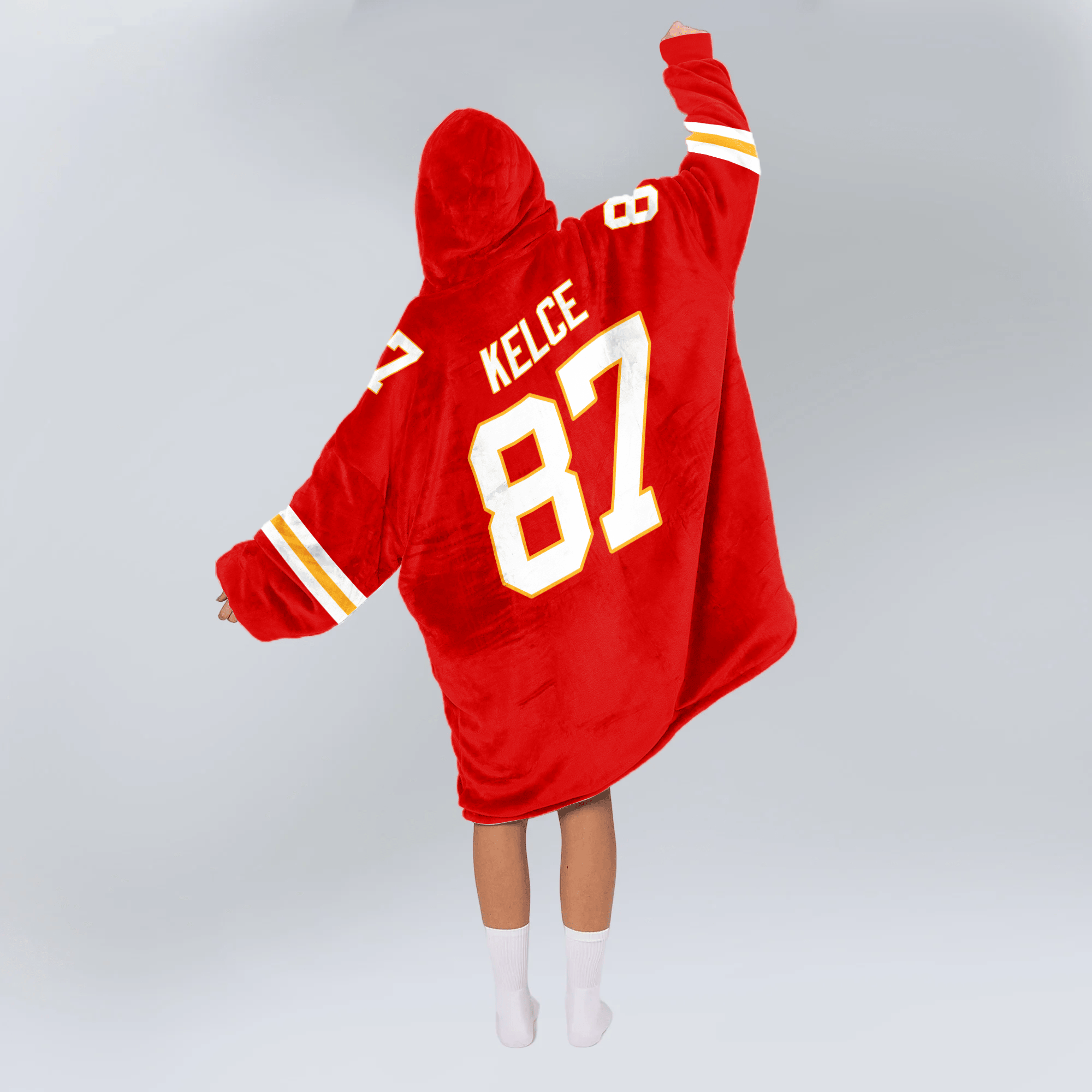 Adult T.K 87 Kansas City Football Unisex Blanket Hoodie
