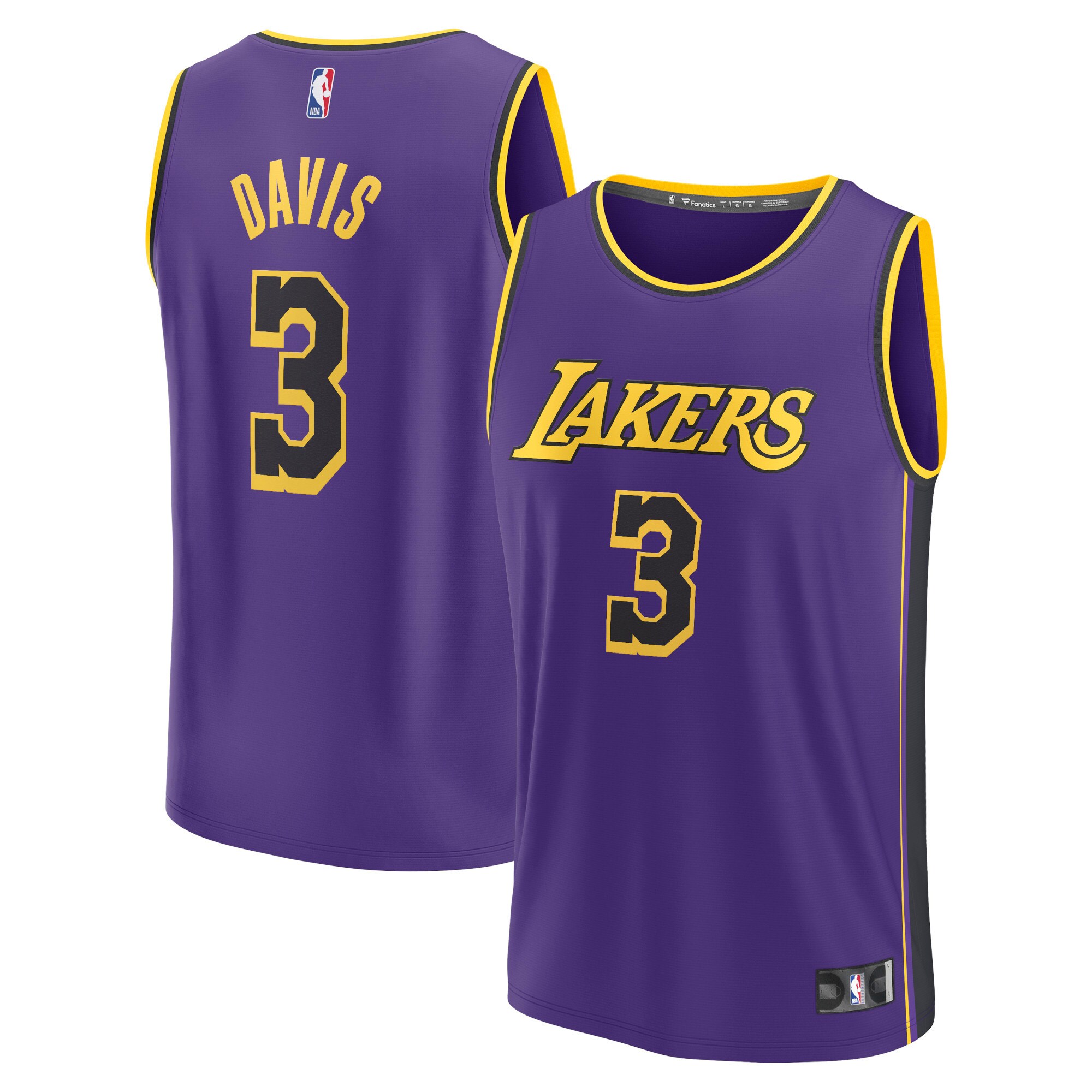 Anthony Davis Los Angeles Lakers  Fast Break Replica Player Jersey - Statement Edition - Purple
