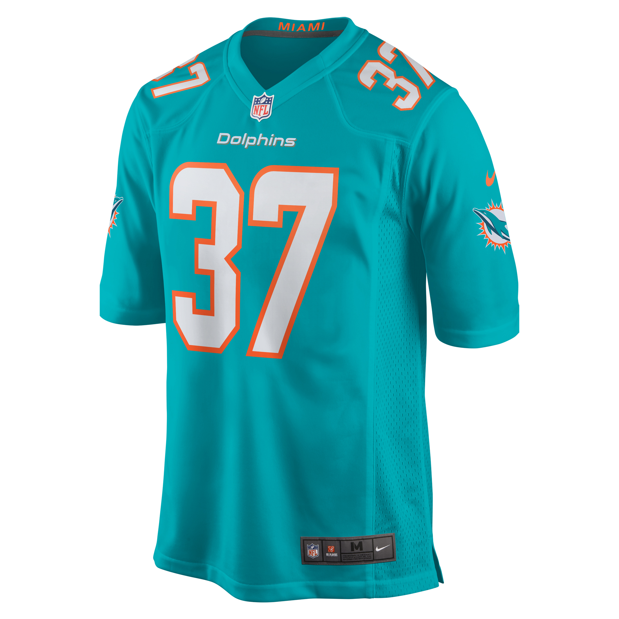 Jake Funk Miami Dolphins  Game Jersey -  Aqua