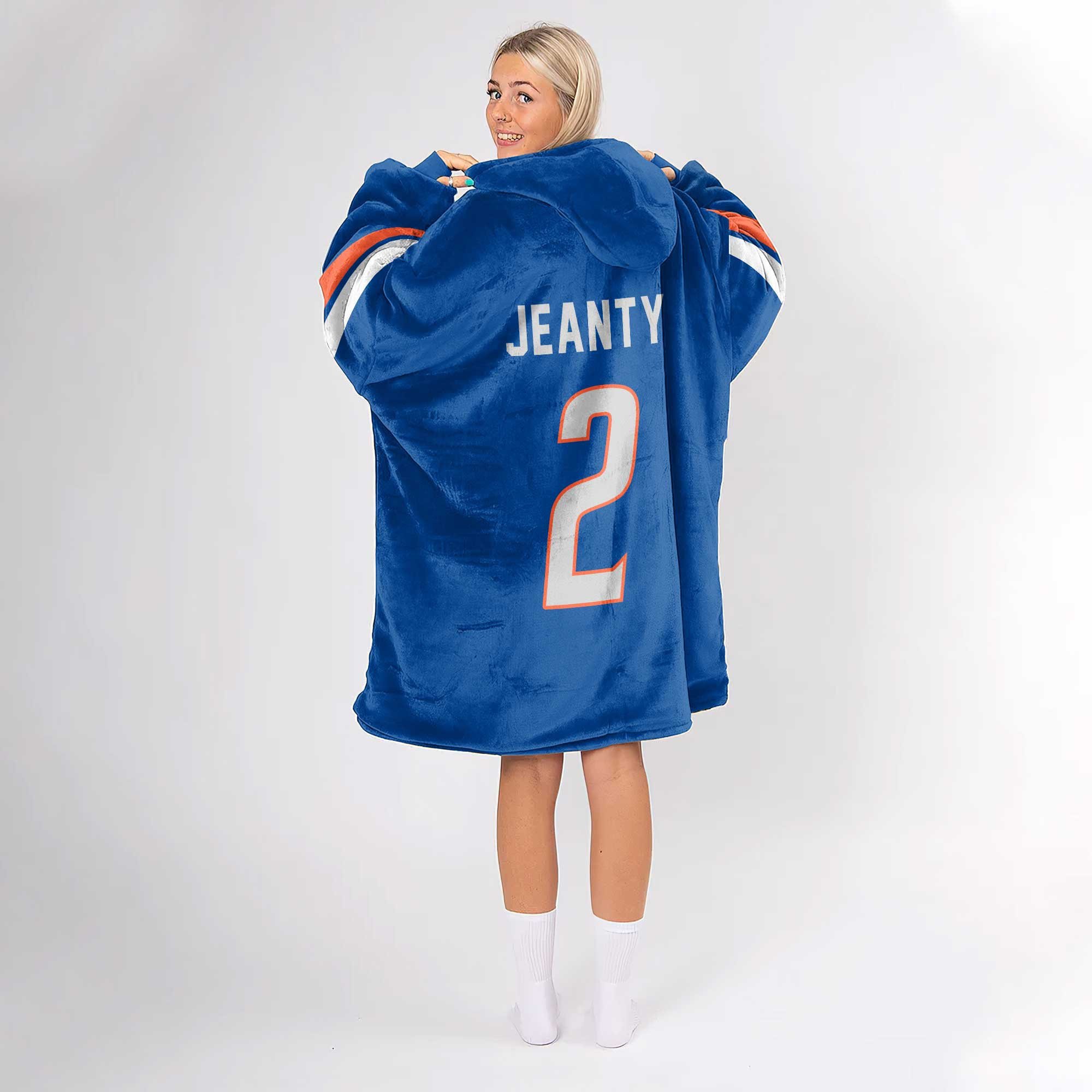 Adult 2 Boise State Football Unisex Blanket Hoodie