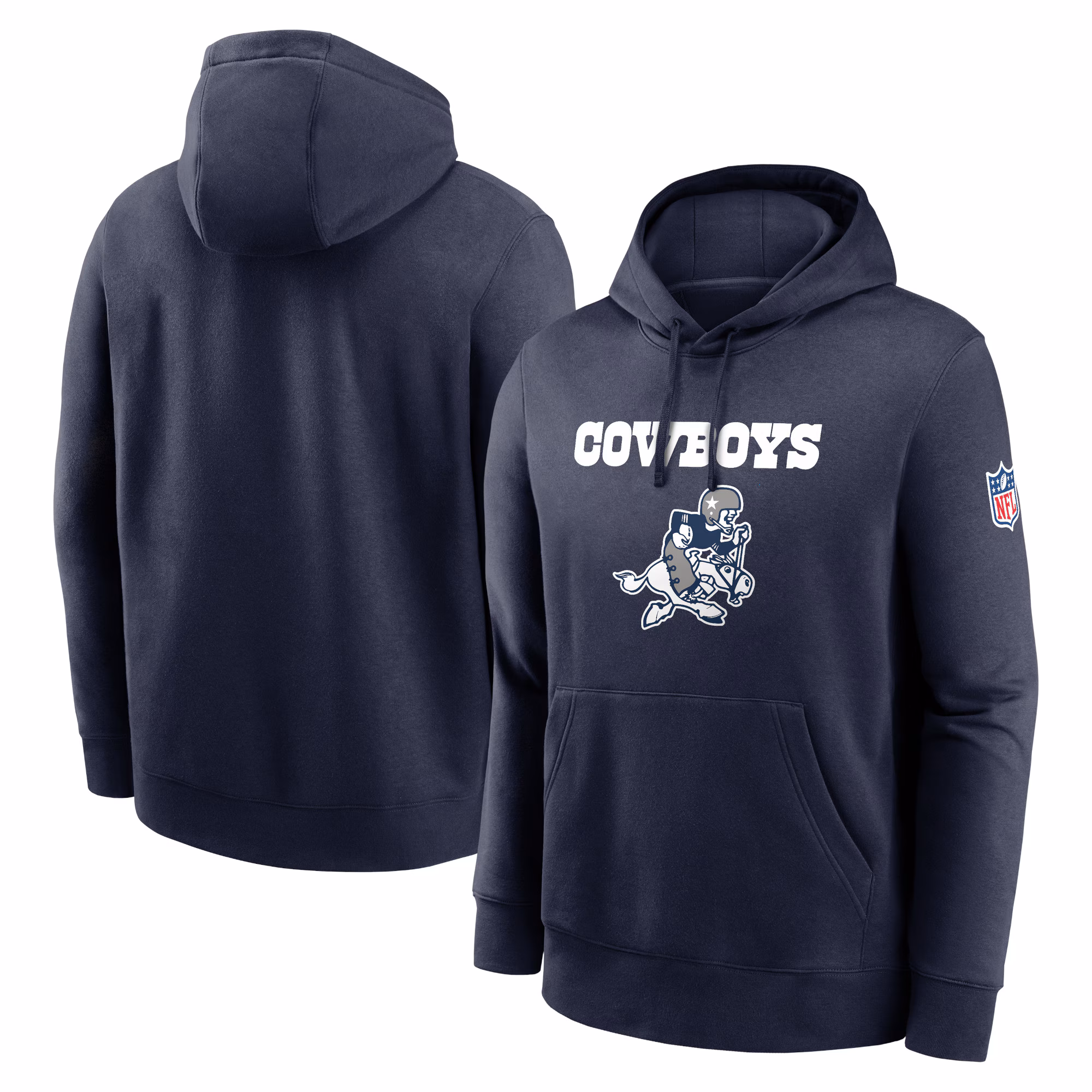Dallas Cowboys 2023 Sideline Club Alternate Tri-Blend Pullover Hoodie - Navy