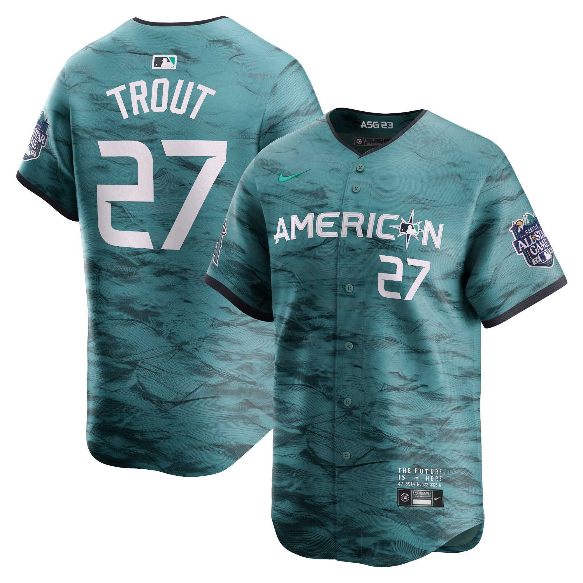 Mike Trout American League  2023 MLB All-Star Game Limited Player Jersey - Teal
