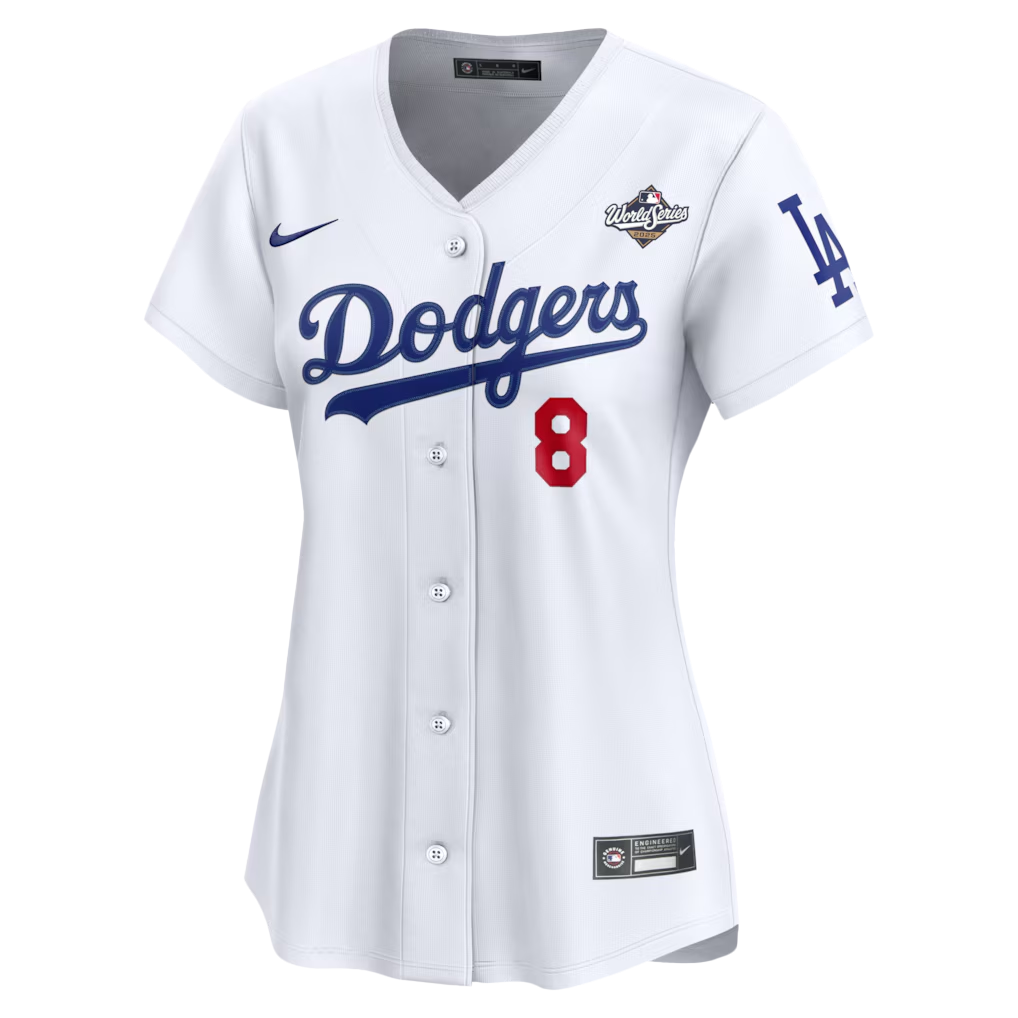 Enrique Hernández #8 Los Angeles Dodgers Women's 2025 World Series Home Limited Jersey - White