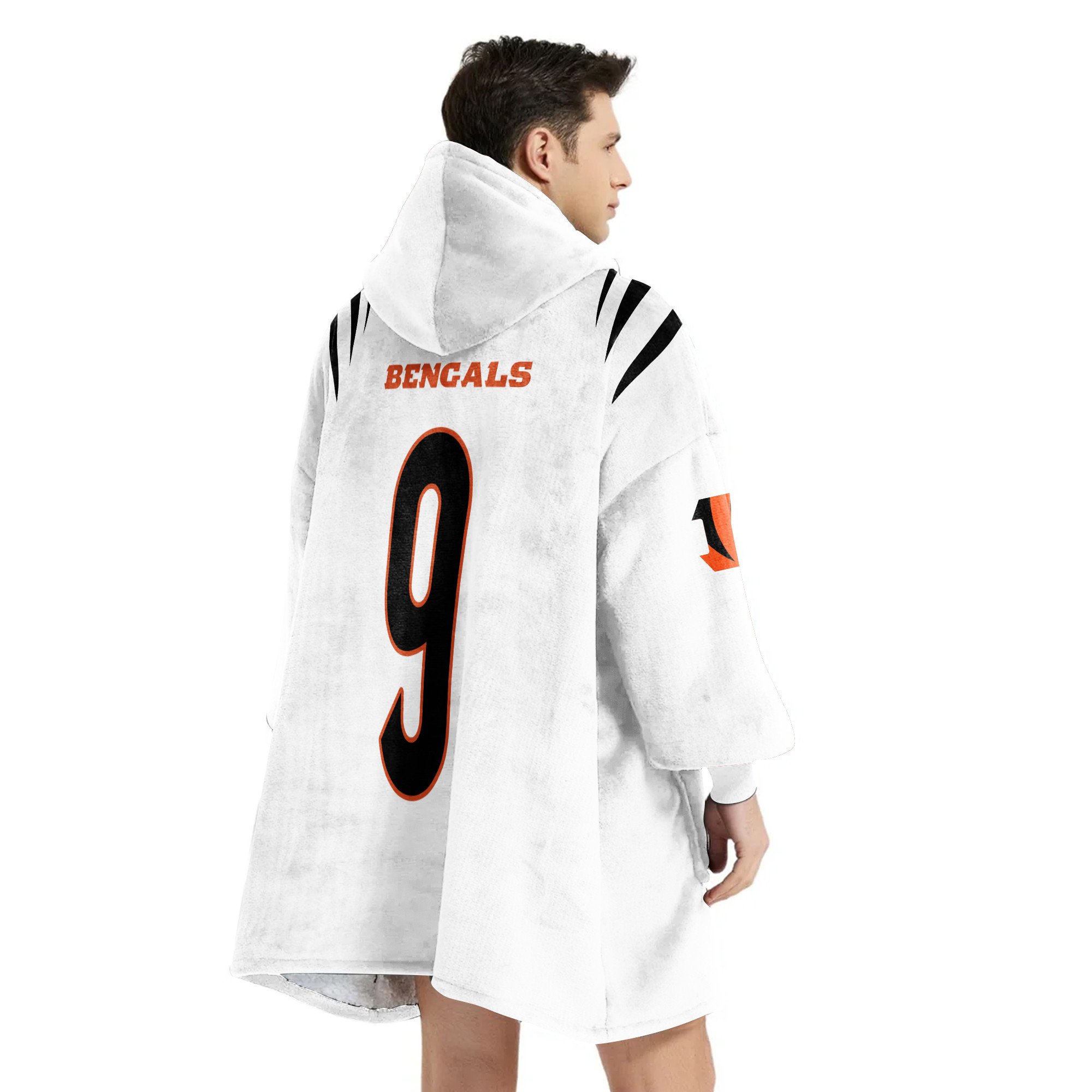 Adult 9 Cincinnati Football Unisex Blanket Hoodie