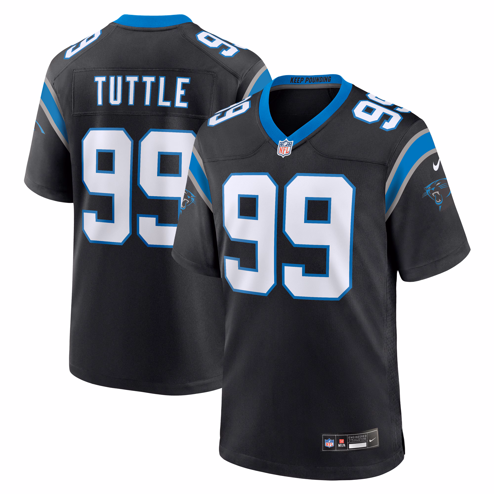 Shy Tuttle Carolina Panthers Game Player Jersey - Black