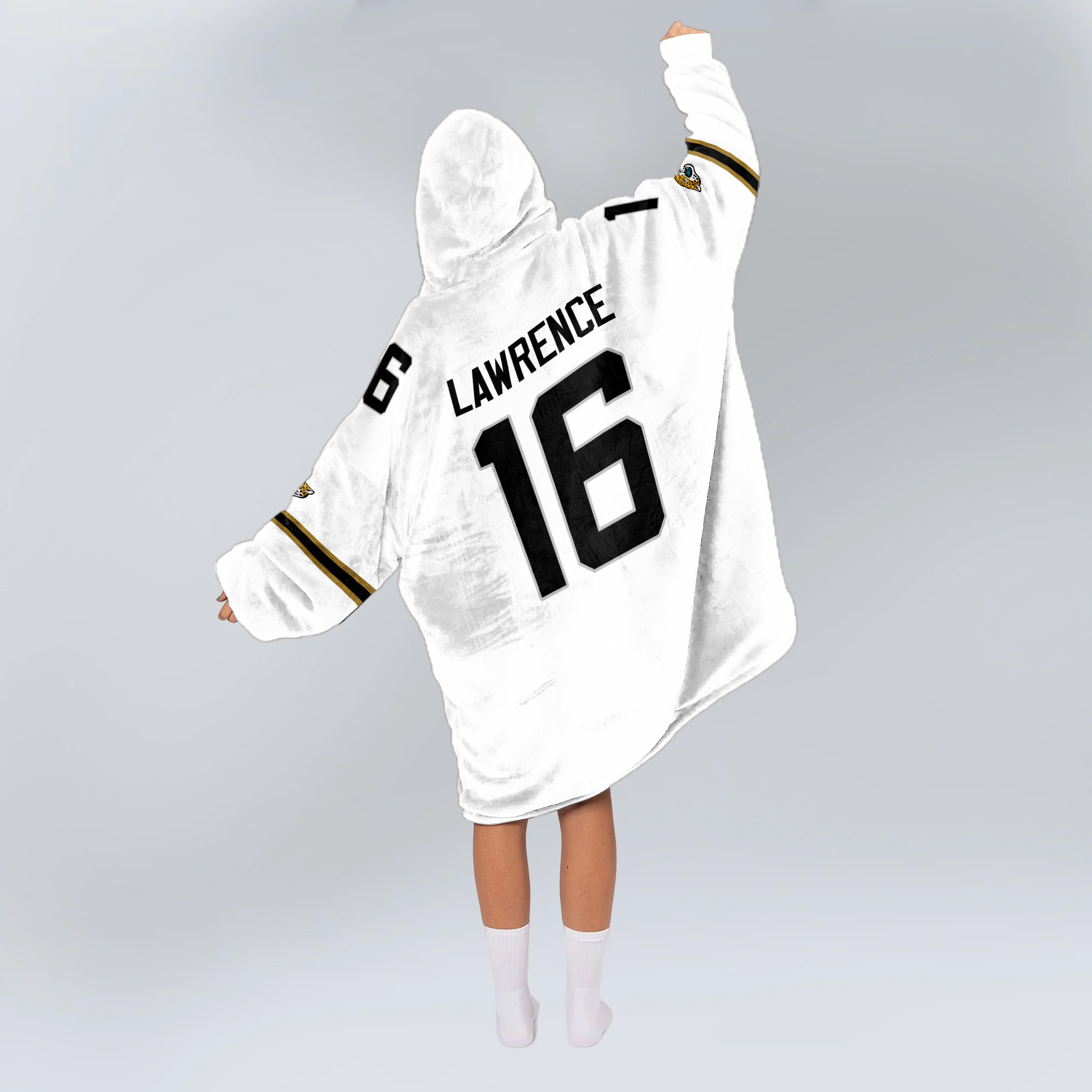 Adult 16 Jacksonville Football Unisex Blanket Hoodie