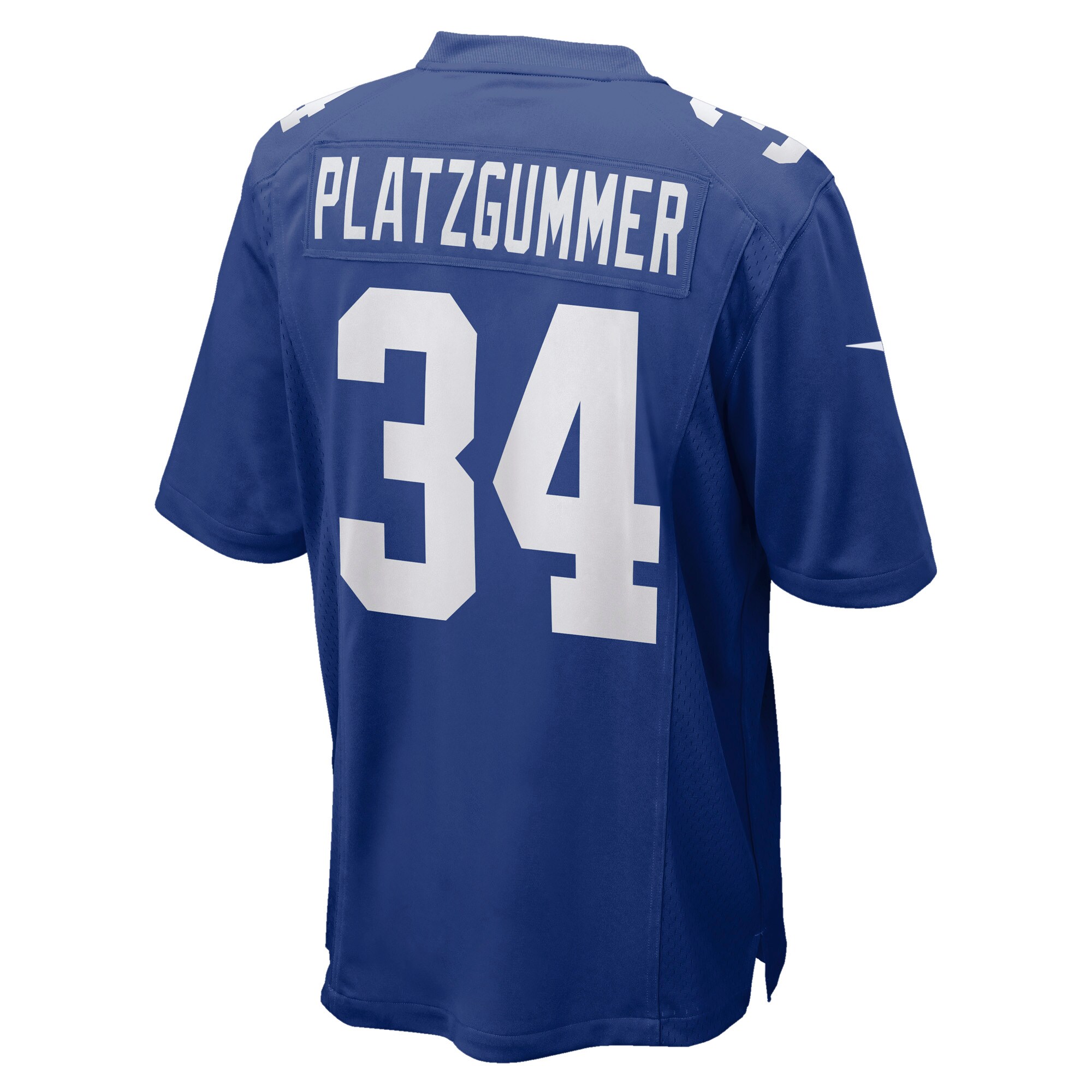 Sandro Platzgummer New York Giants Game Player Jersey - Royal