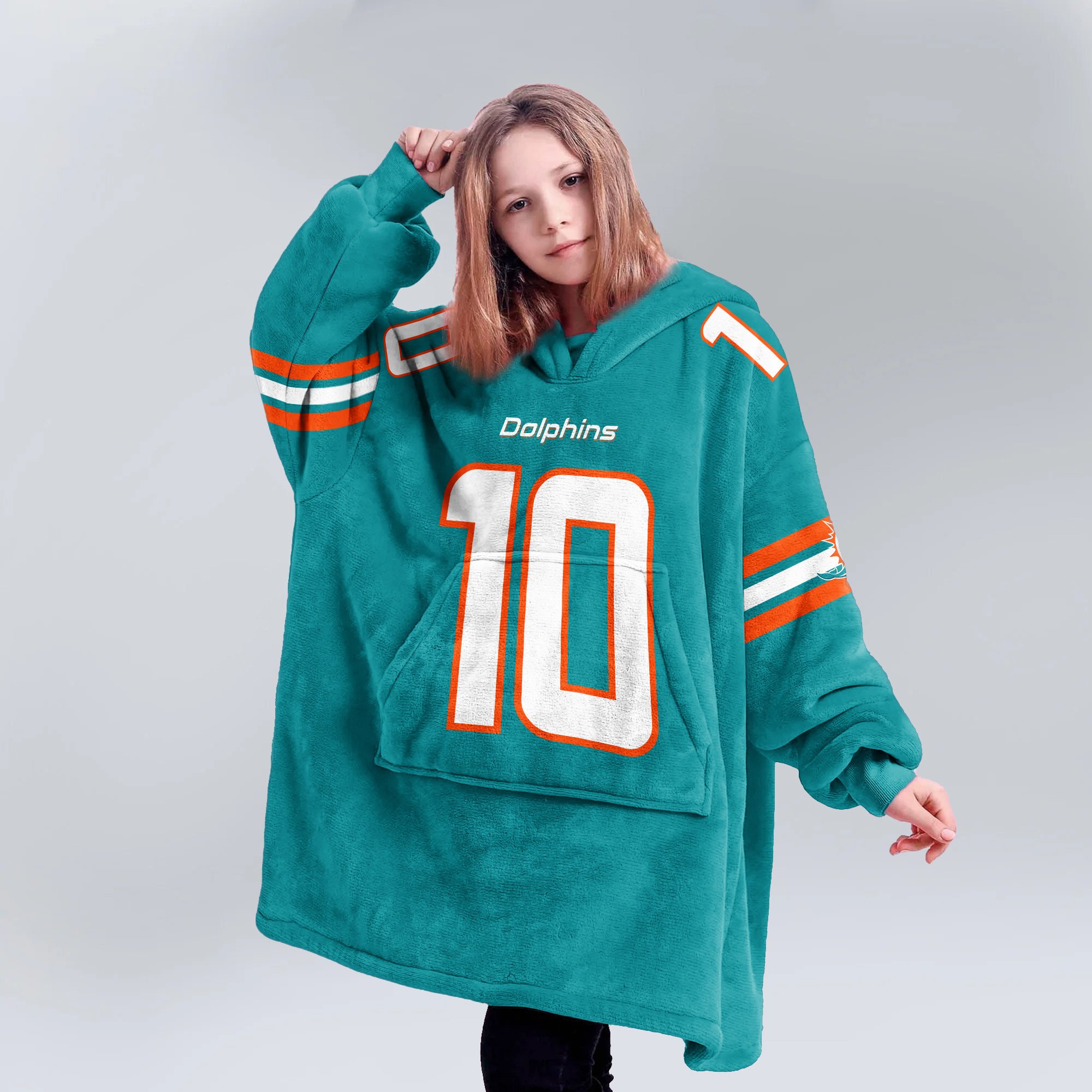 Adult T.H 10 Miami Football Unisex Blanket Hoodie