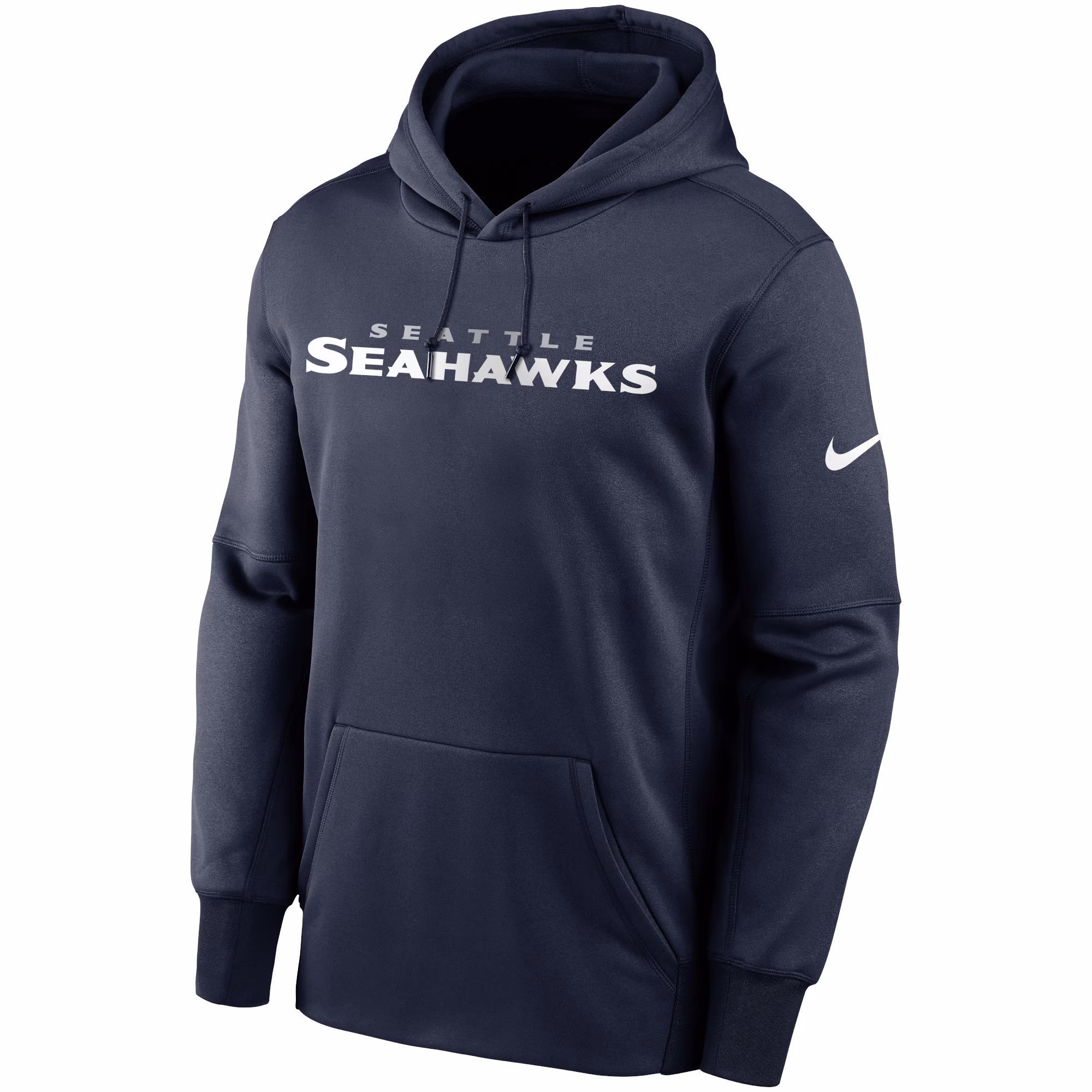 Seattle Seahawks Fan Gear Wordmark Performance Pullover Hoodie - College Navy
