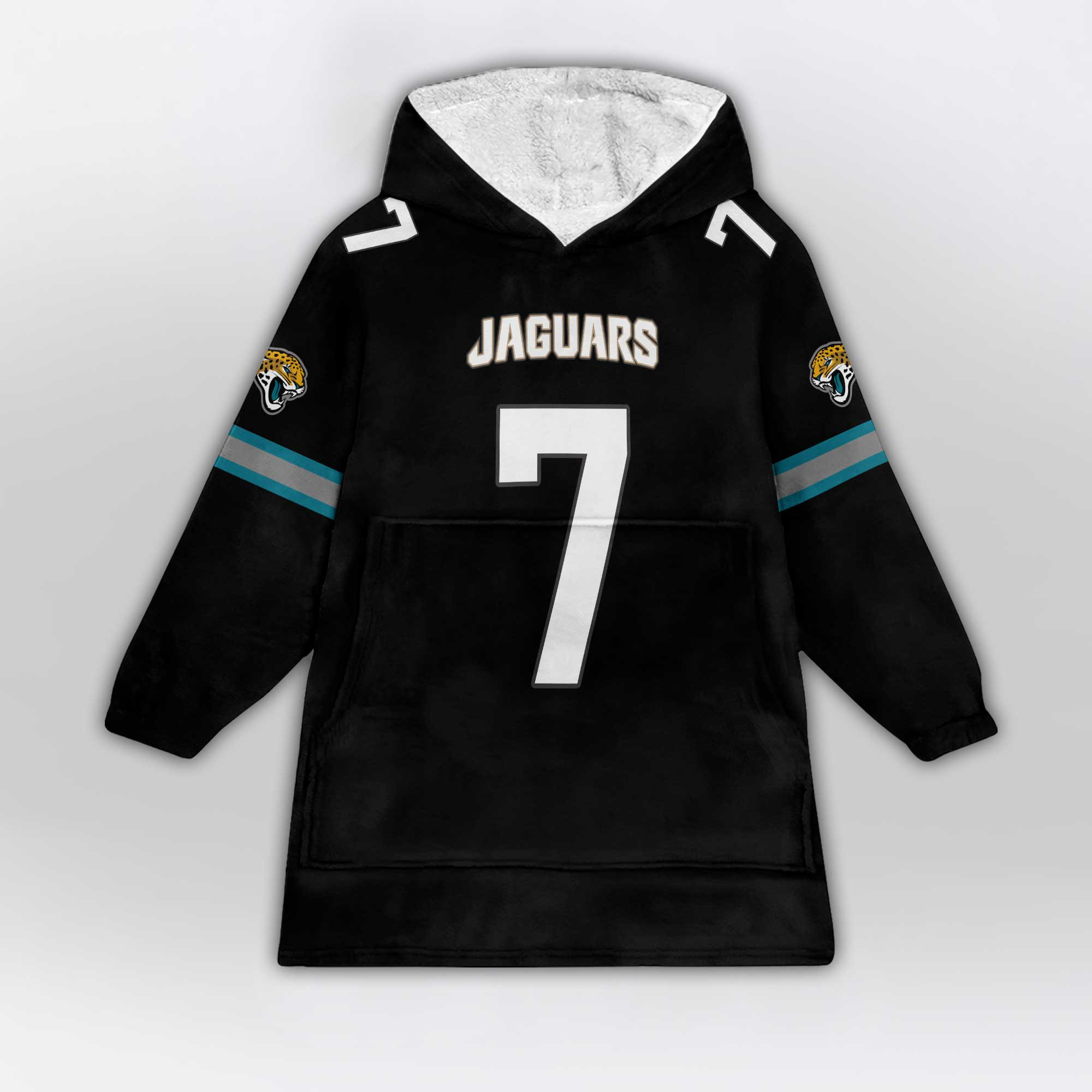 Kid 7 Jacksonville Football Unisex Blanket Hoodie