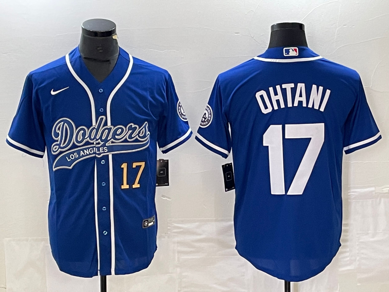 Men's Los Angeles Dodgers #17  Blue Shohei Ohtani Jersey