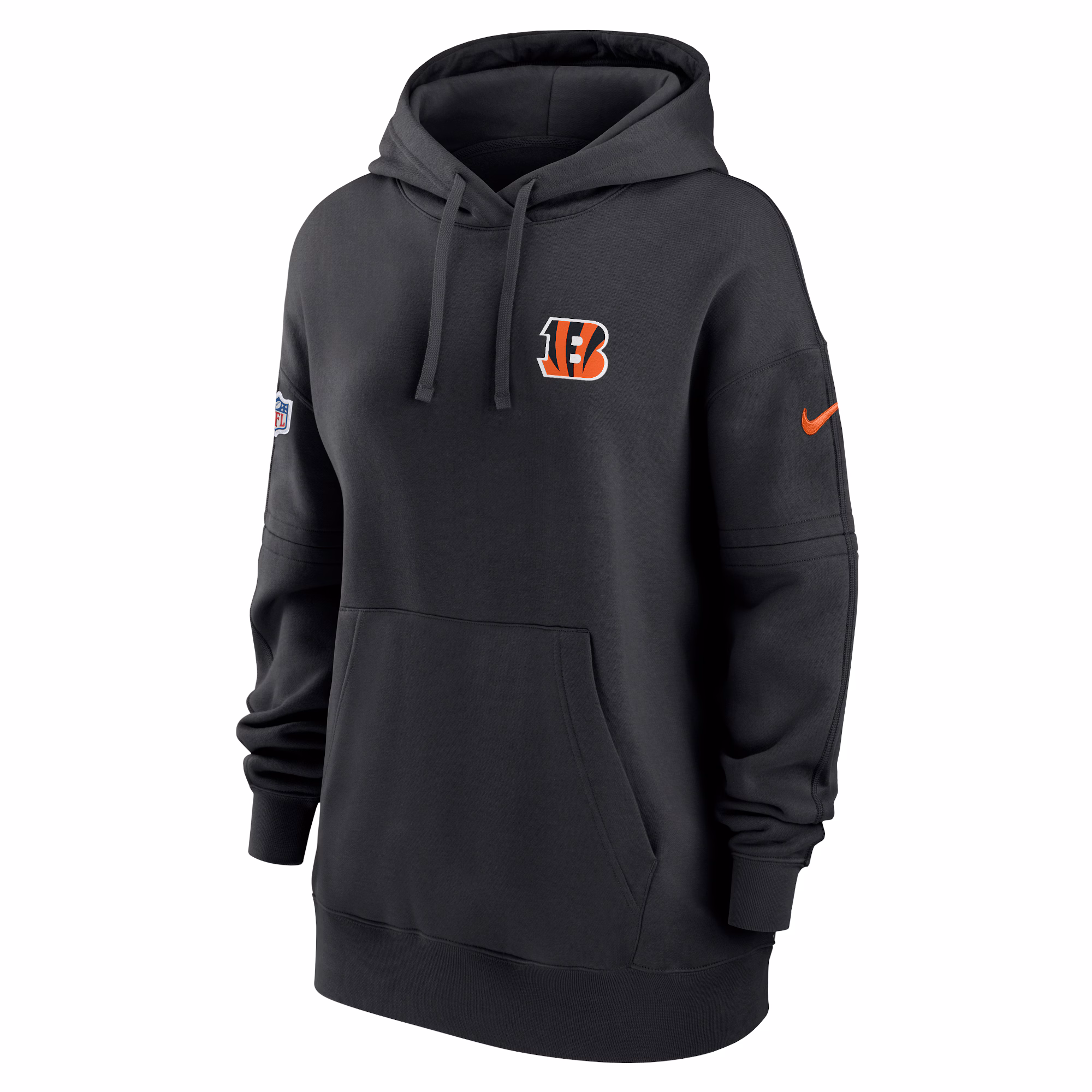 Cincinnati Bengals Women's 2023 Sideline Club Fleece Pullover Hoodie - Black