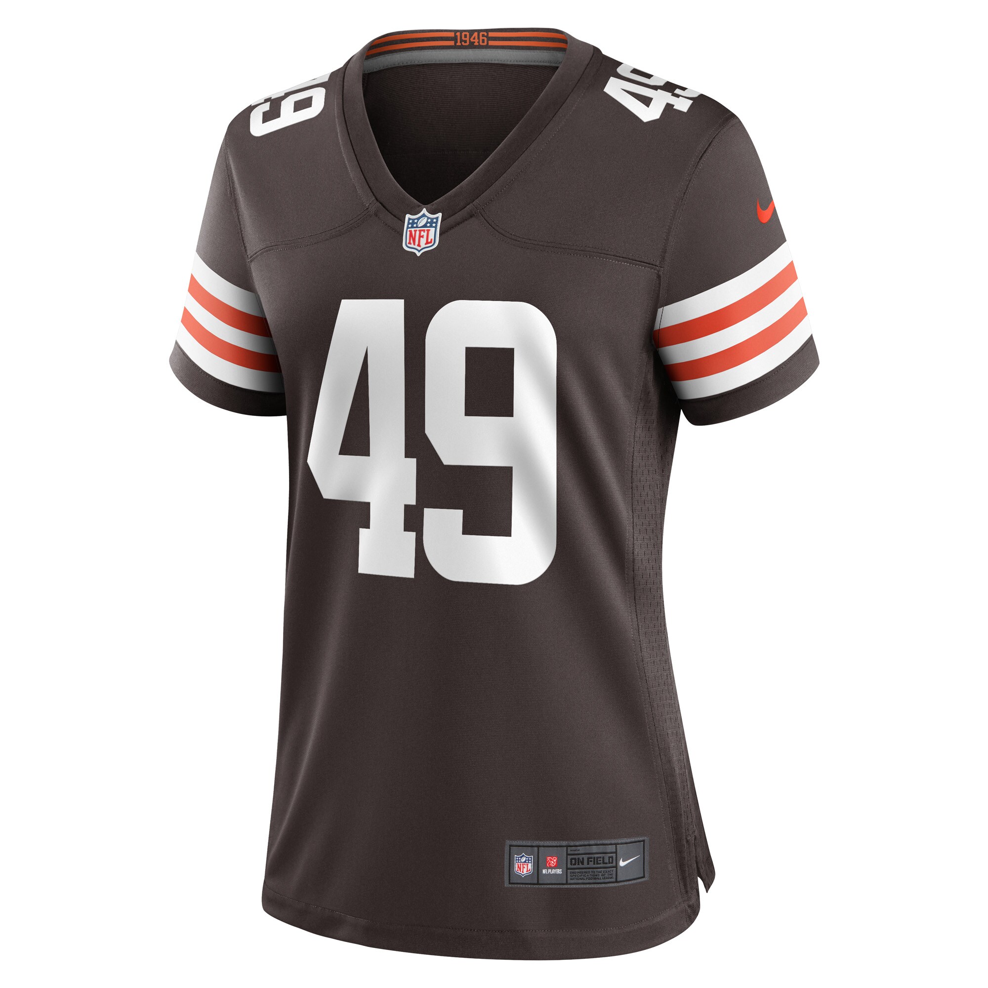 Shaun Jolly Cleveland Browns  Women's Game Player Jersey - Brown