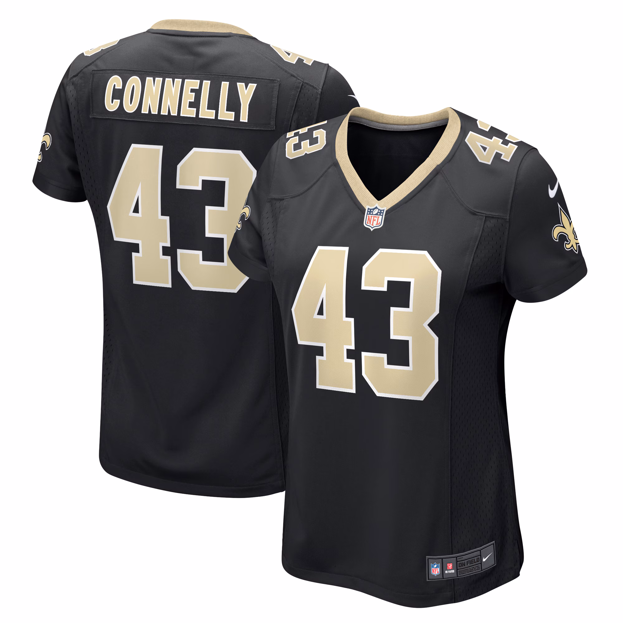 Ryan Connelly New Orleans Saints Women's Team Game Jersey -  Black