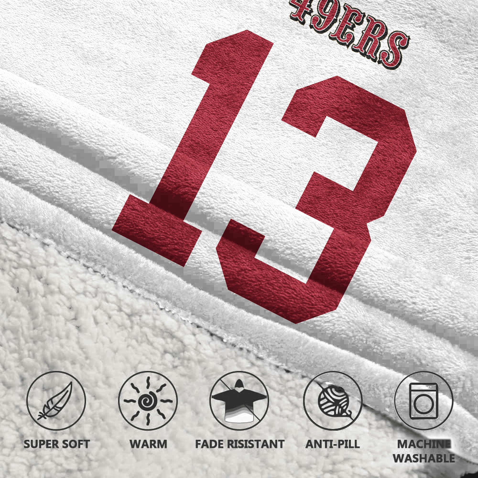 Adult B.P 13 San Francisco 49ers Football Unisex Blanket Hoodie