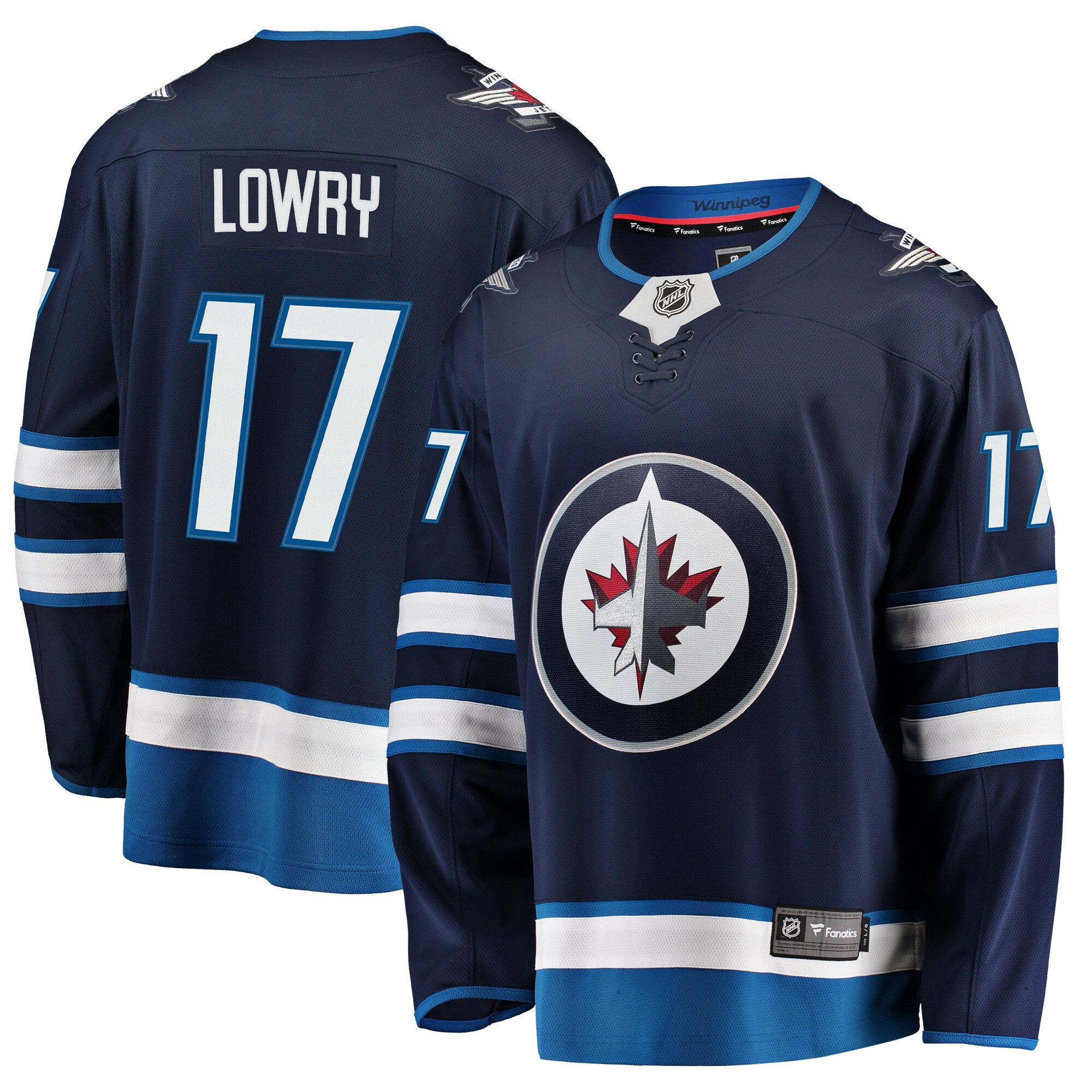 Adam Lowry Winnipeg Jets Breakaway Replica Jersey - Navy