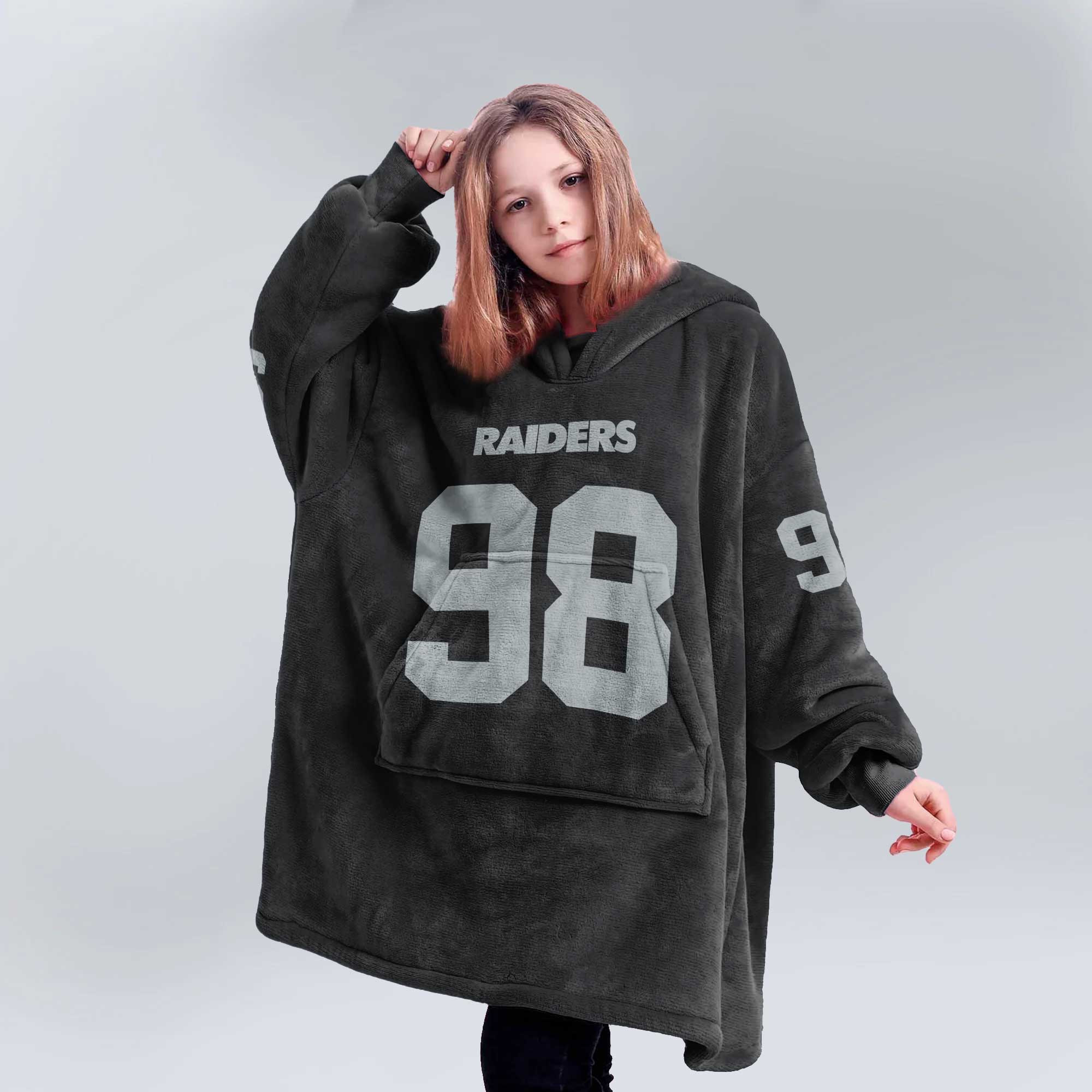 Adult M.C 98 Las Vegas Football Unisex Blanket Hoodie