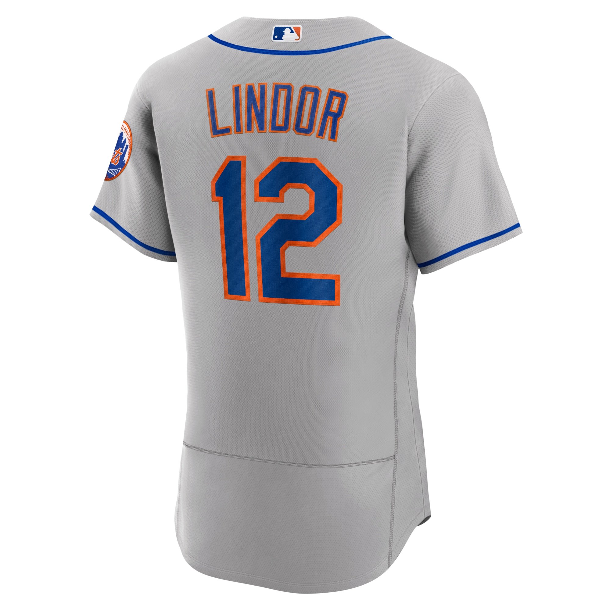 Men's New York Mets Francisco Lindor  Gray Road Player Jersey