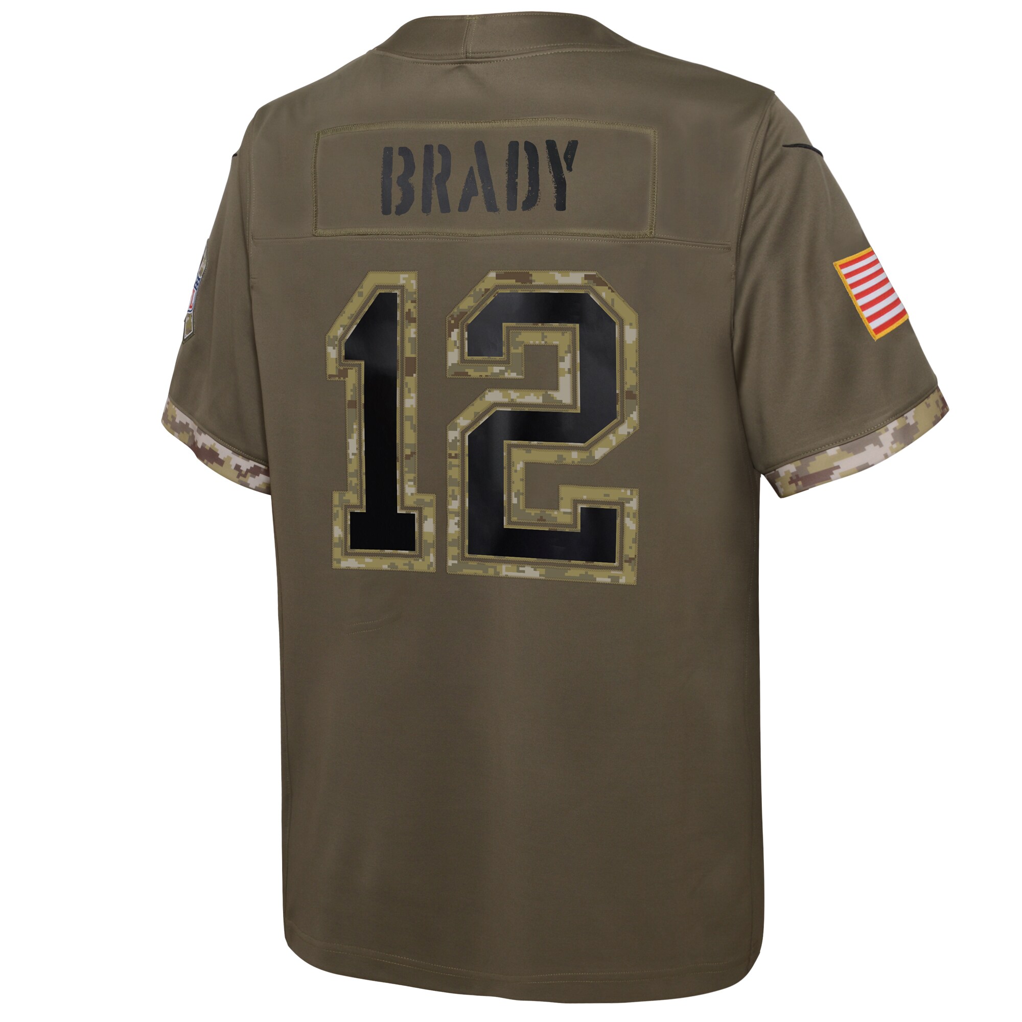 Tom Brady Tampa Bay Buccaneers  Youth 2022 Salute To Service Player Limited Jersey - Olive