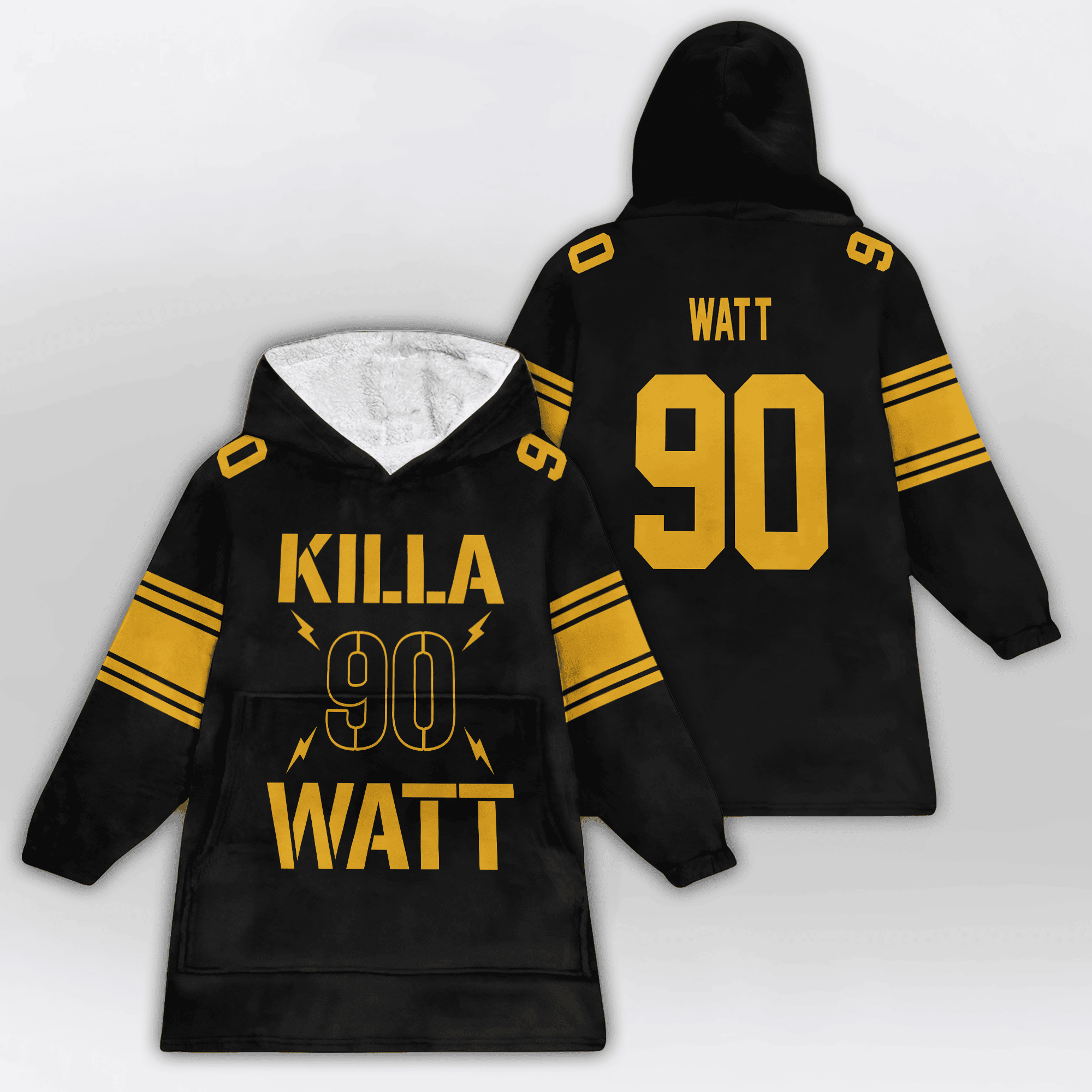 Adult 90 Pittsburgh Football Unisex Blanket Hoodie