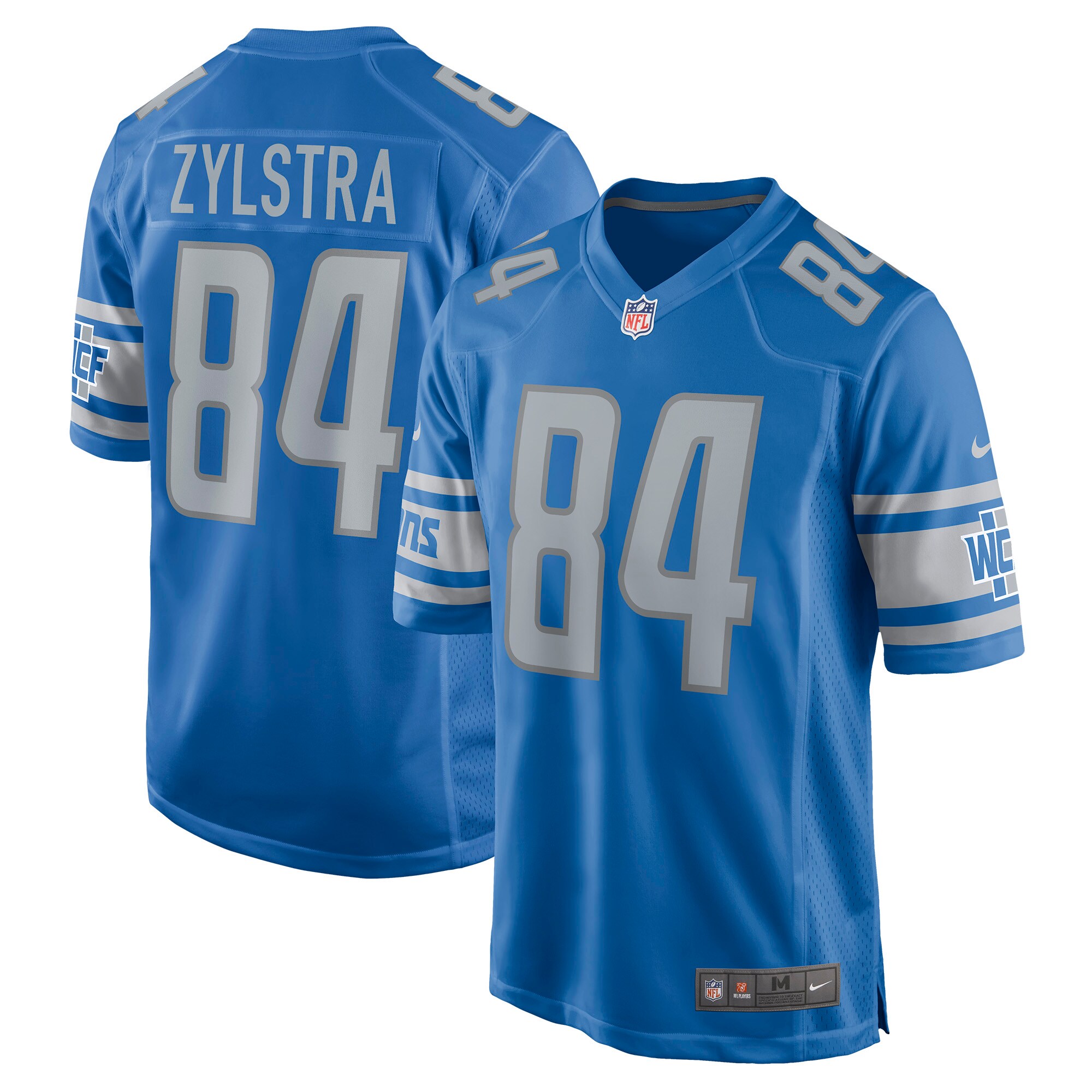 Shane Zylstra Detroit Lions  Game Jersey - Blue
