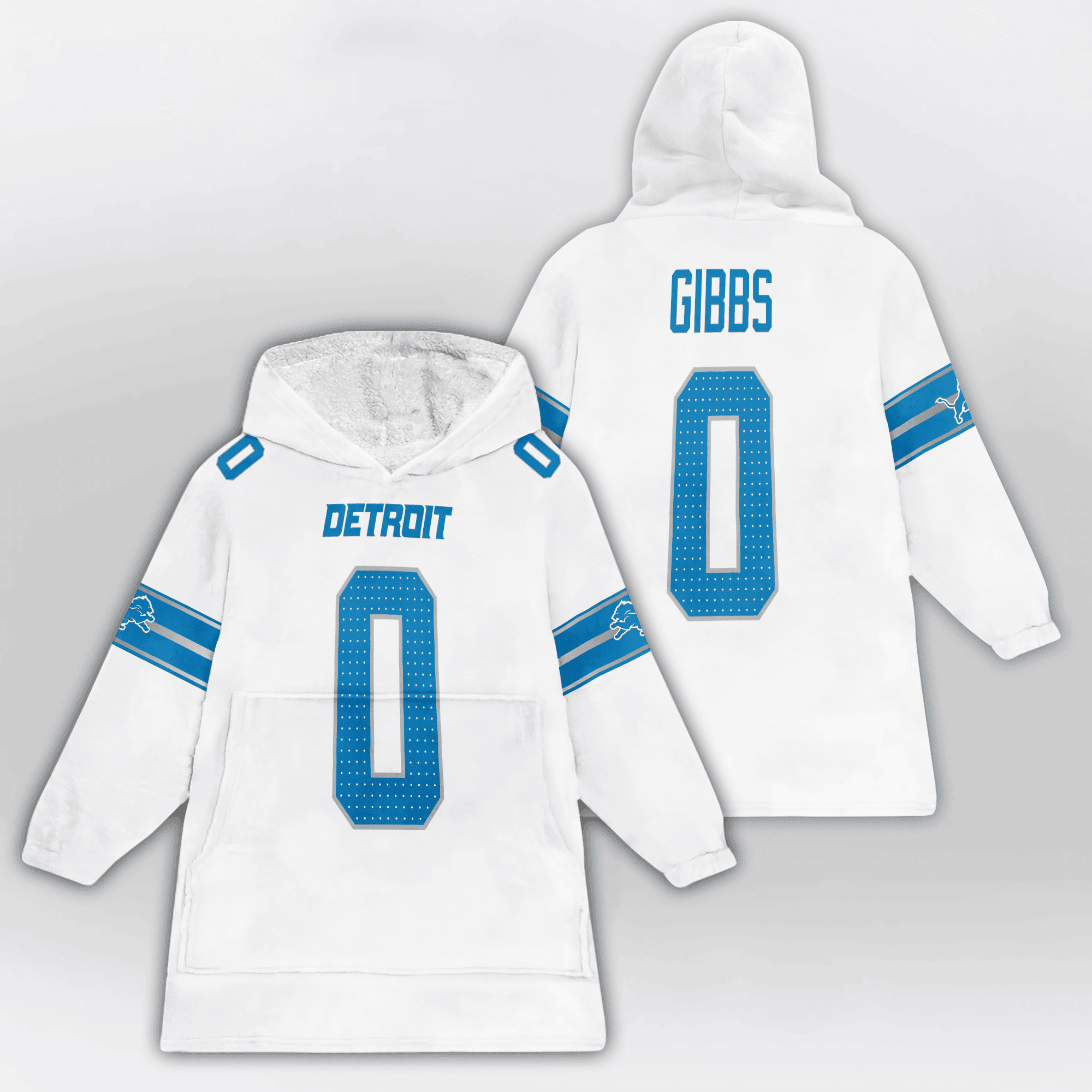 Kid 0 Detroit Football Unisex Blanket Hoodie