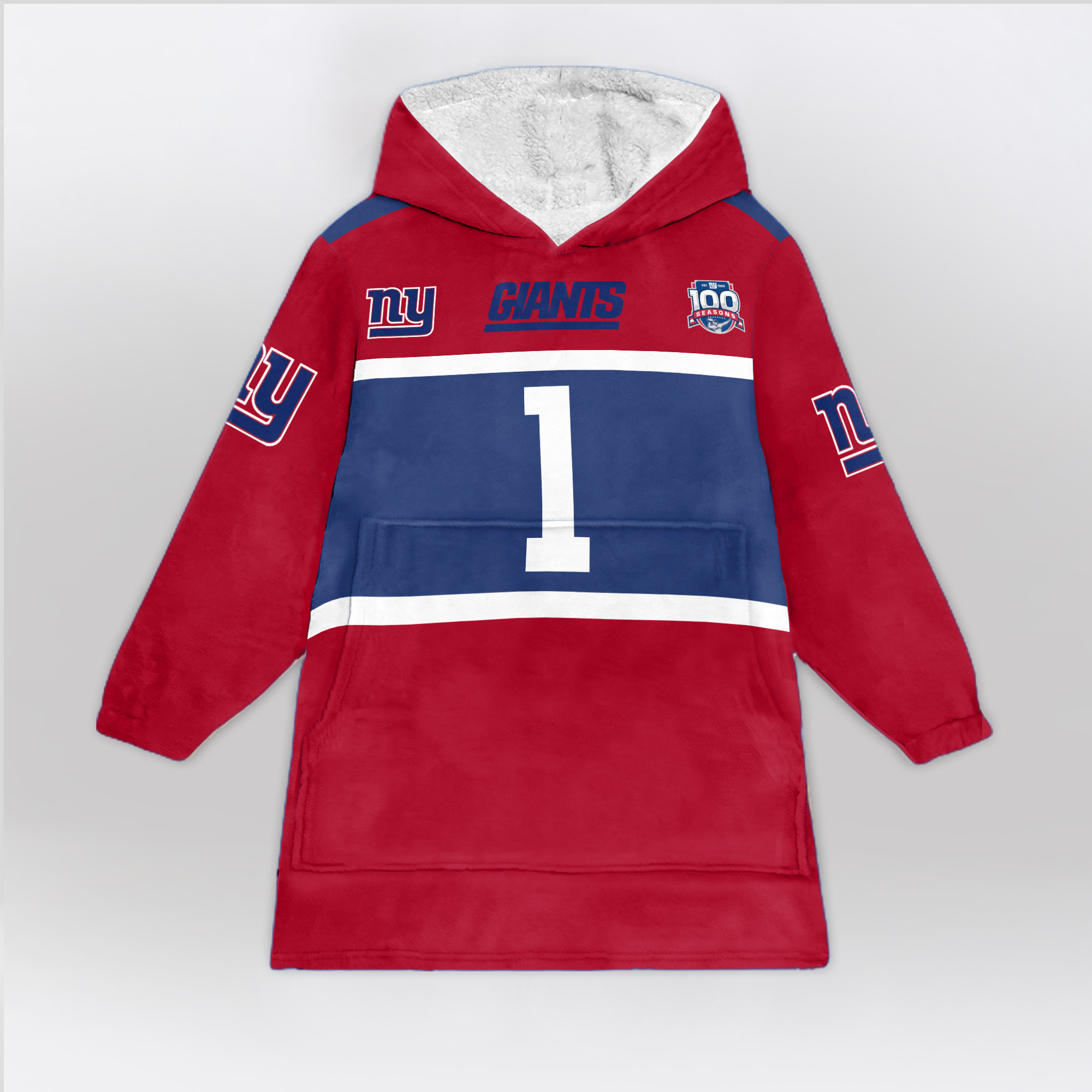 Adult M.N 1 New York G Football Unisex Blanket Hoodie