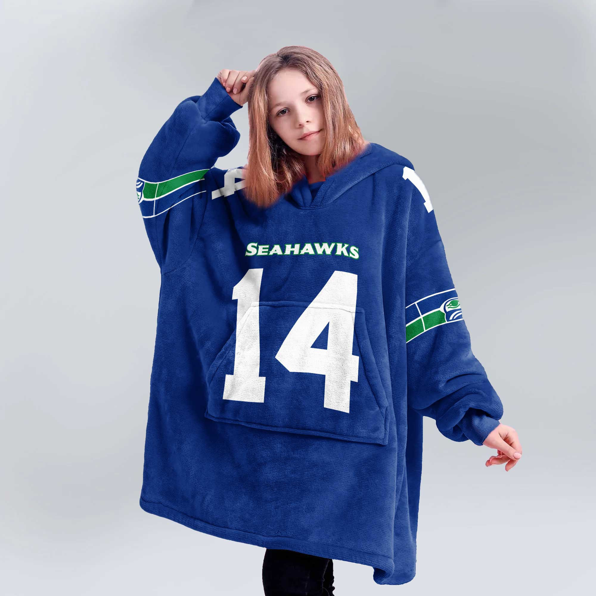 Adult D.K.M 14 Seattle Football Unisex Blanket Hoodie