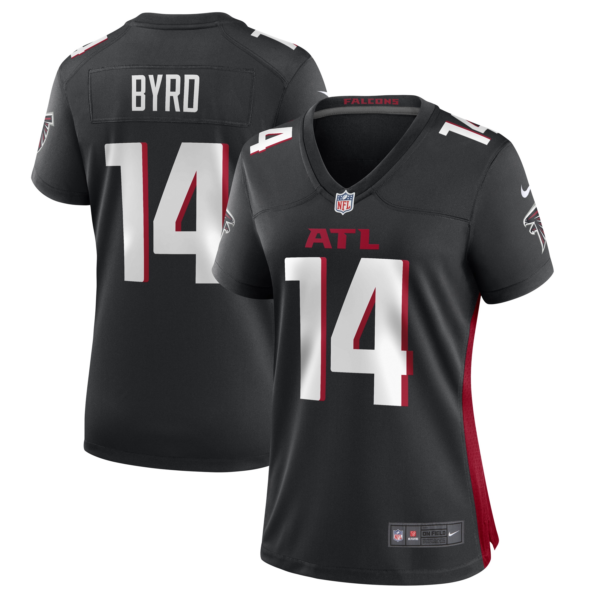 Damiere Byrd Atlanta Falcons  Women's Game Player Jersey - Black
