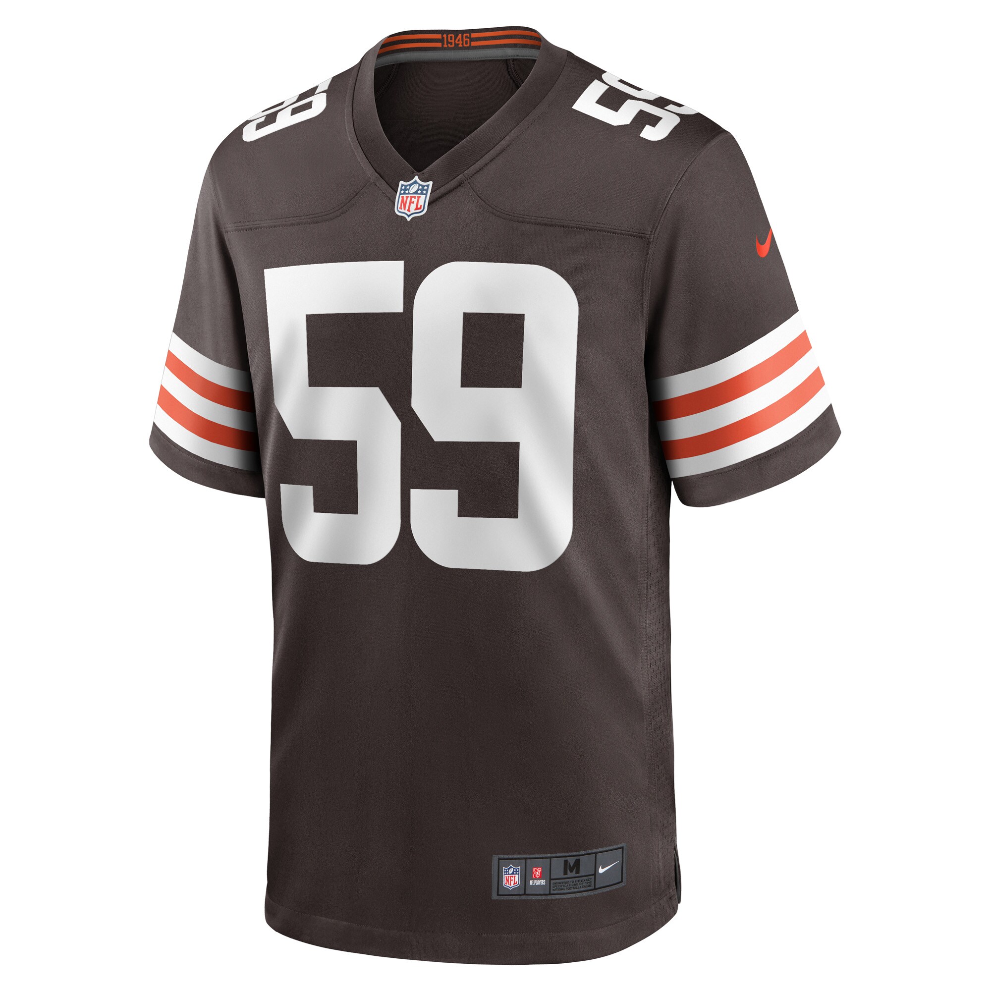 Joe Haeg Cleveland Browns  Game Player Jersey - Brown