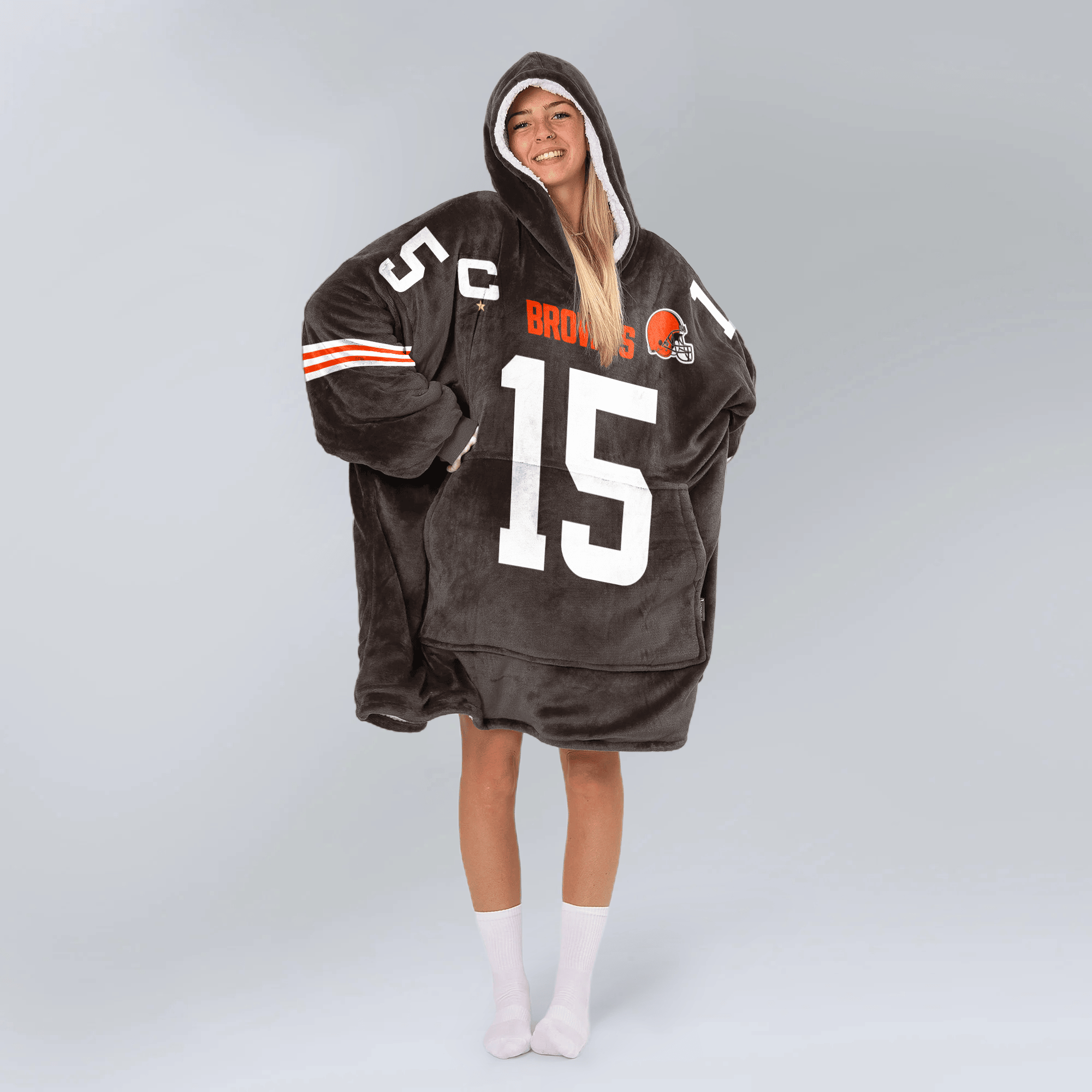 Captain J.F 15 Cleveland Football Unisex Blanket Hoodie