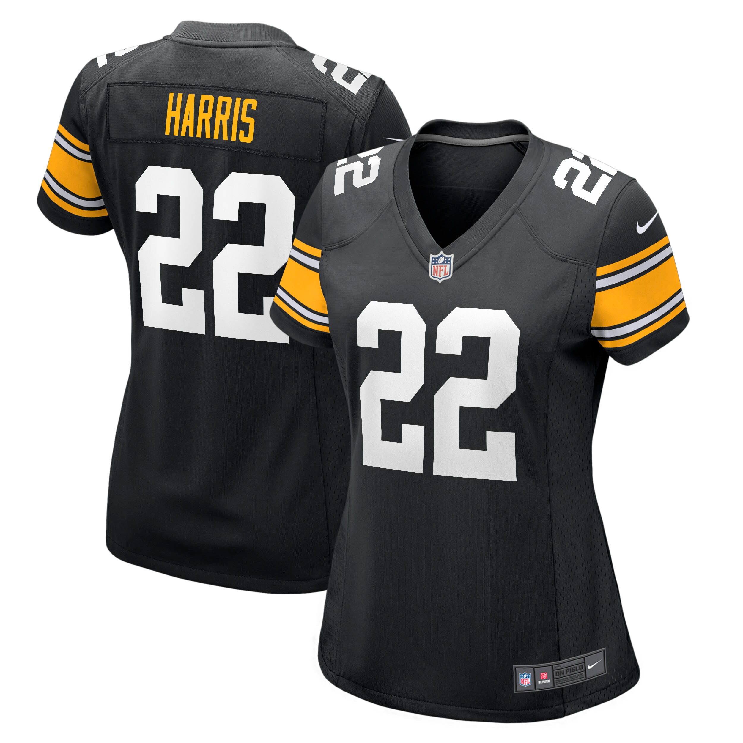 Najee Harris Pittsburgh Steelers  Women's Game Player Jersey - Black