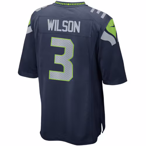 Russell Wilson Seattle Seahawks Youth Team Color Game Jersey - College Navy