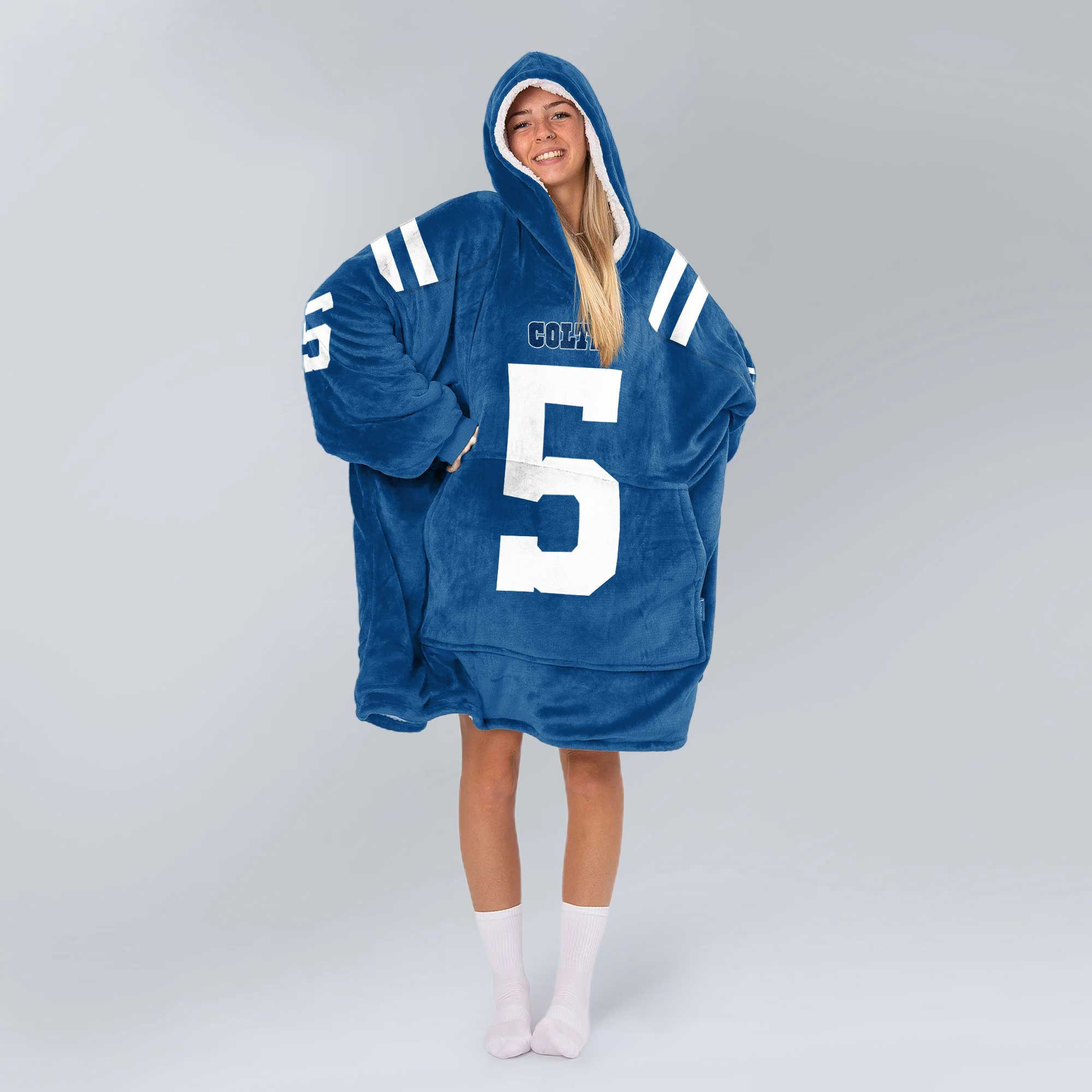 Adult A.R 5 Indianapolis Football Unisex Blanket Hoodie