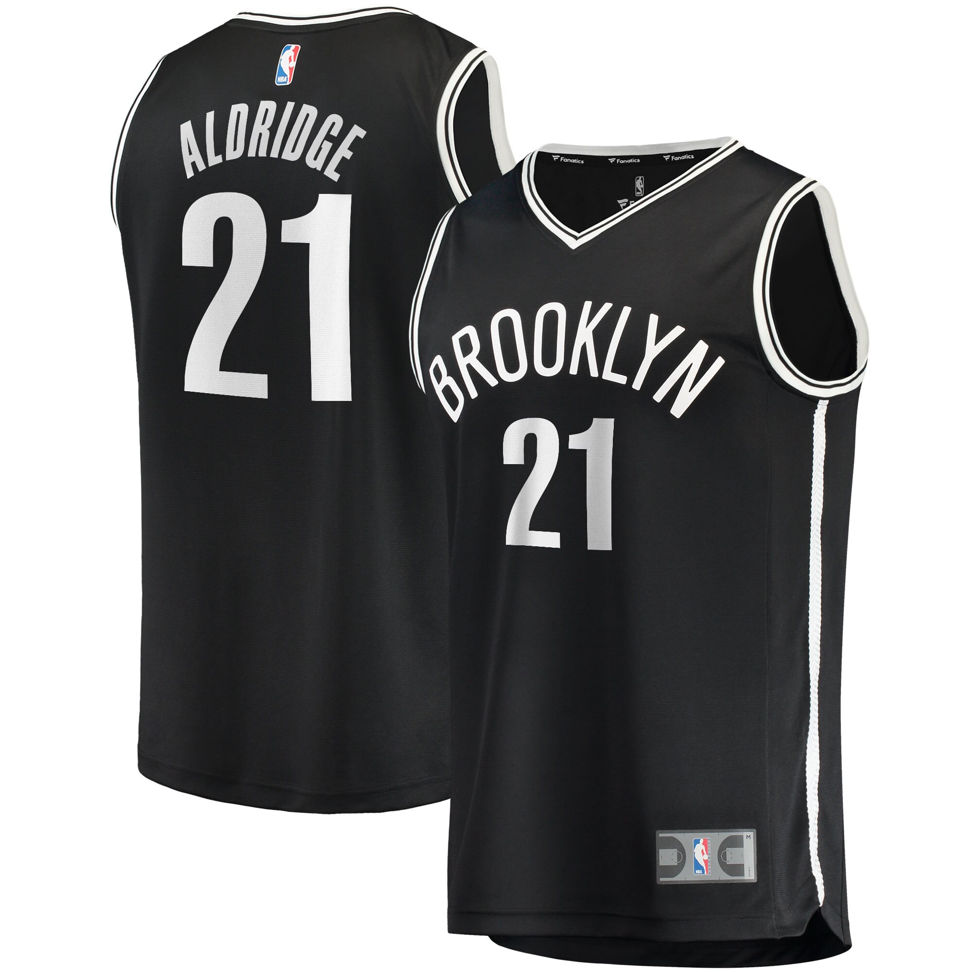 LaMarcus Aldridge Brooklyn Nets  Youth 2021/22 Fast Break Replica Jersey - Icon Edition - Black