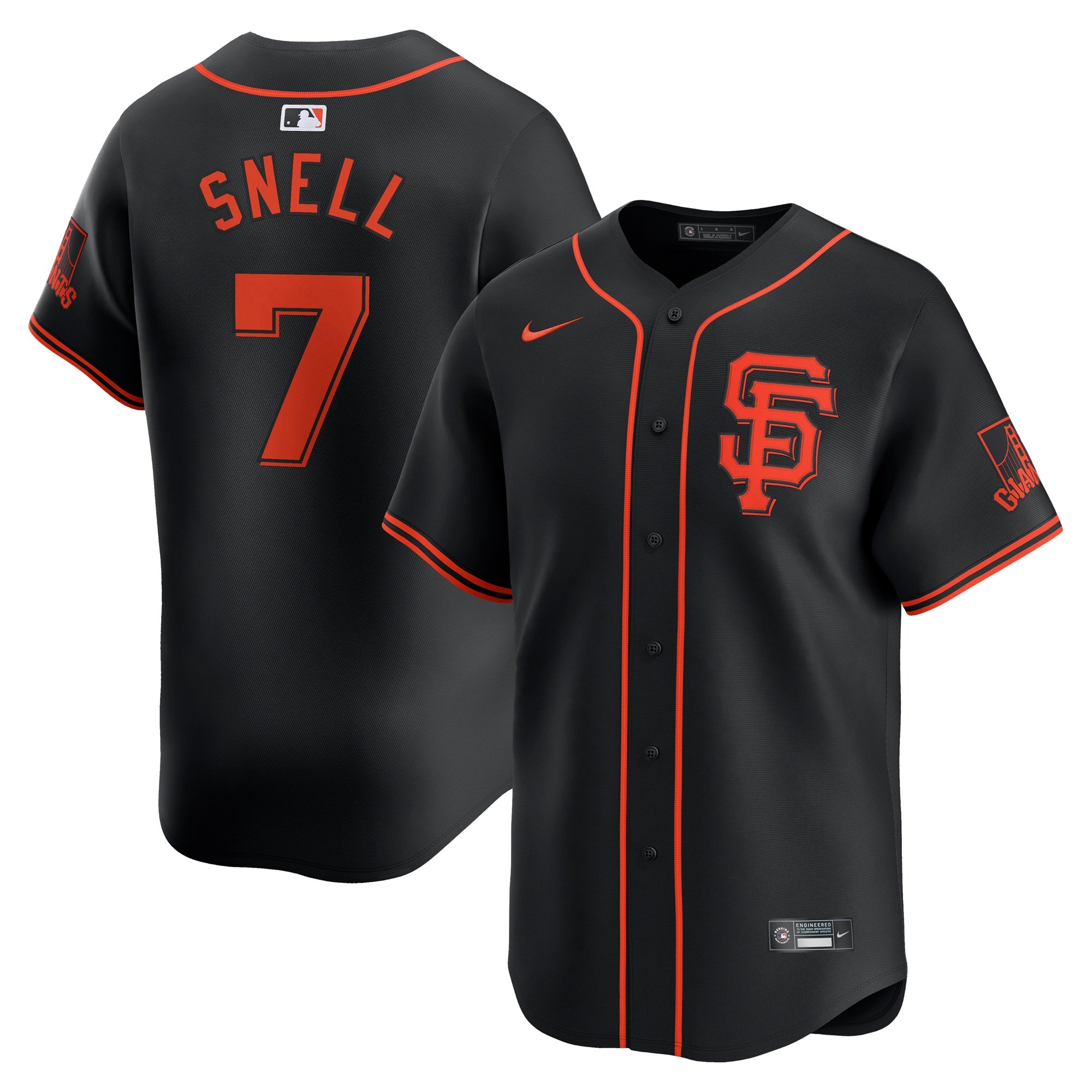Men's San Francisco Giants Blake Snell  Black Alternate Limited Jersey