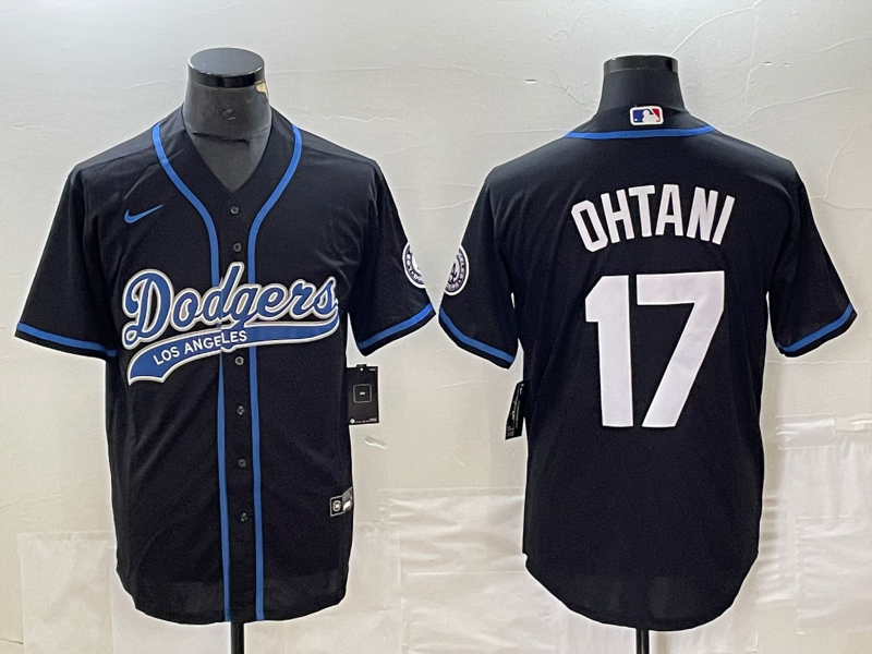 Men's Los Angeles Dodgers #17  Black Shohei Ohtani Jersey