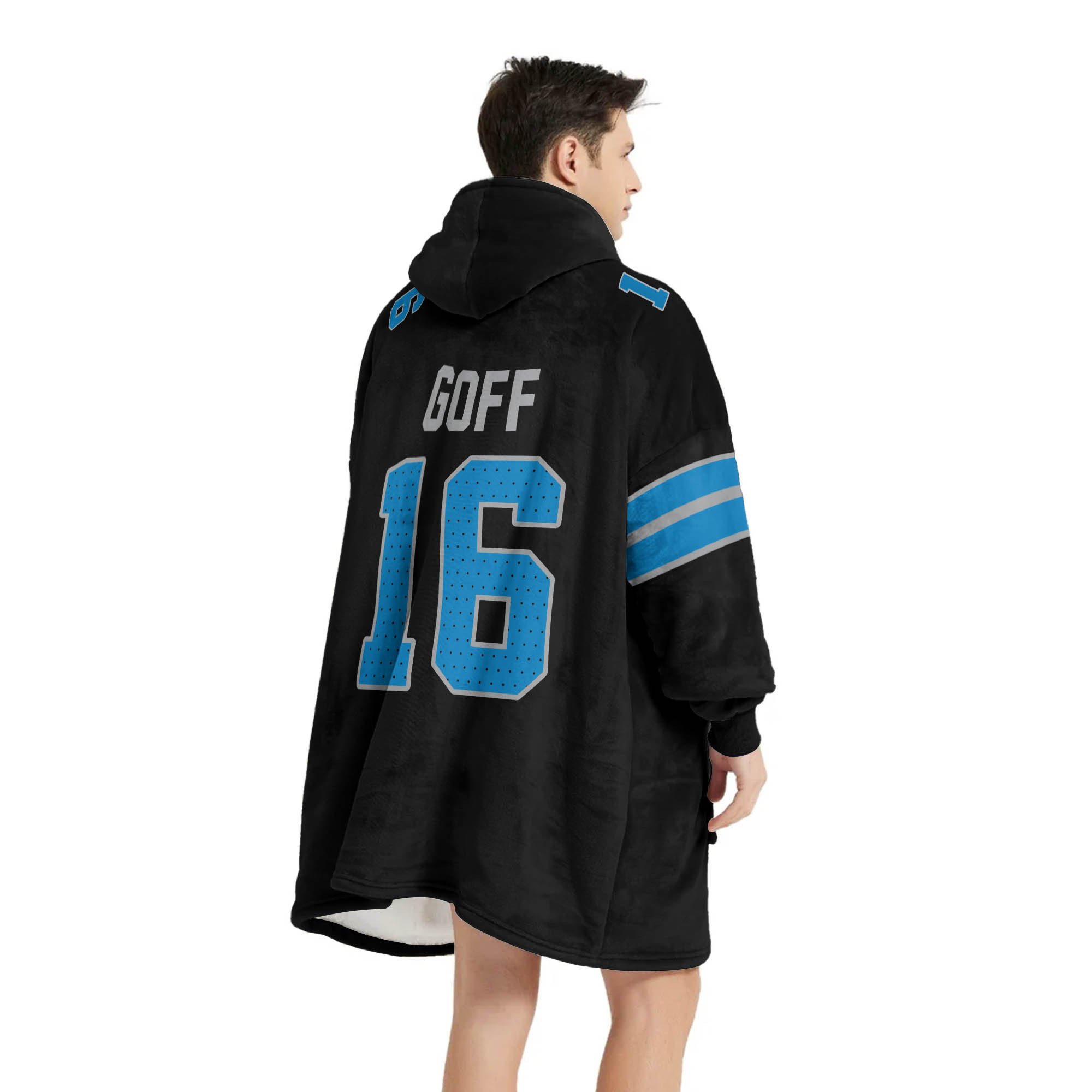 Adult J G 16 Detroit Lions Football Unisex Blanket Hoodie