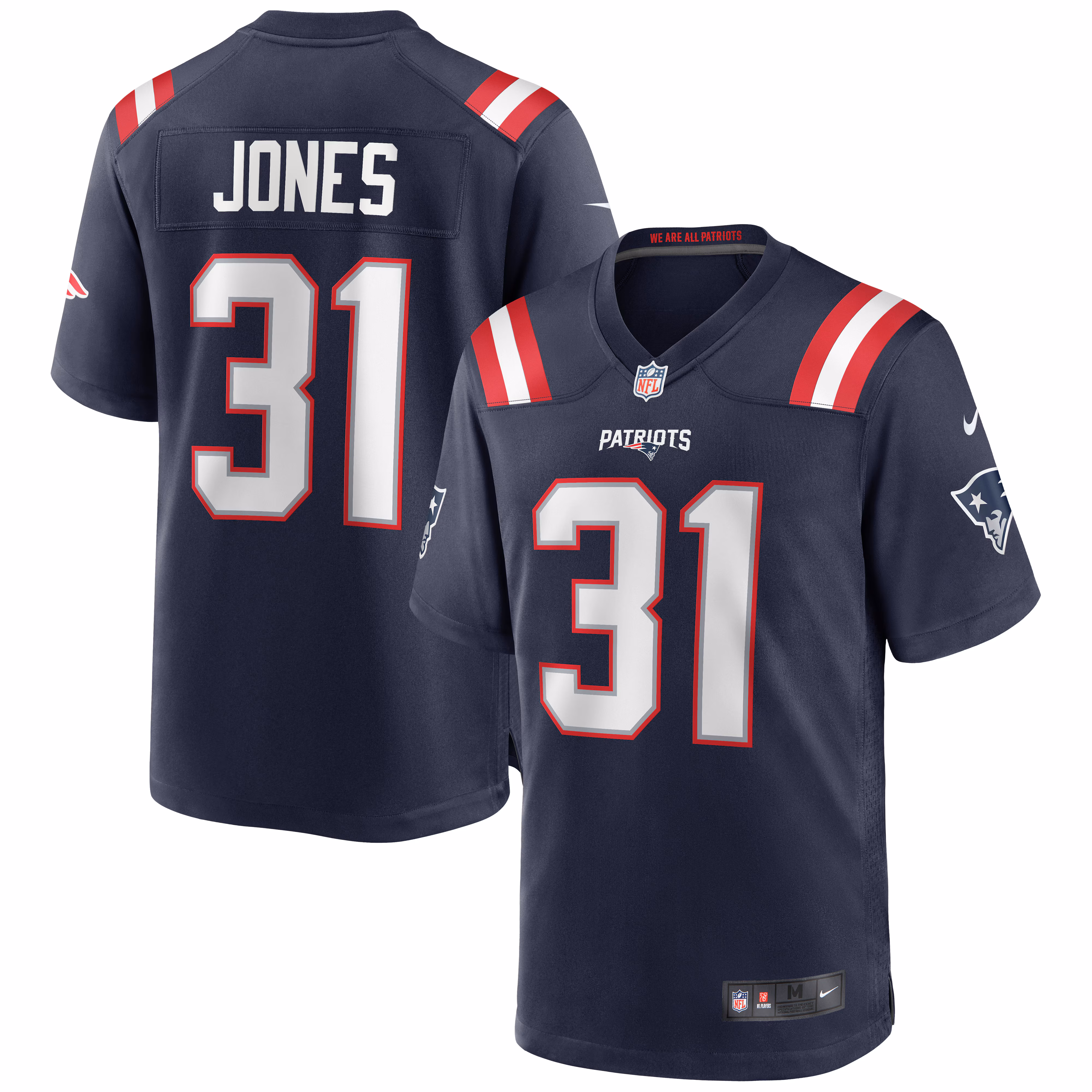 Jonathan Jones New England Patriots Game Jersey - Navy